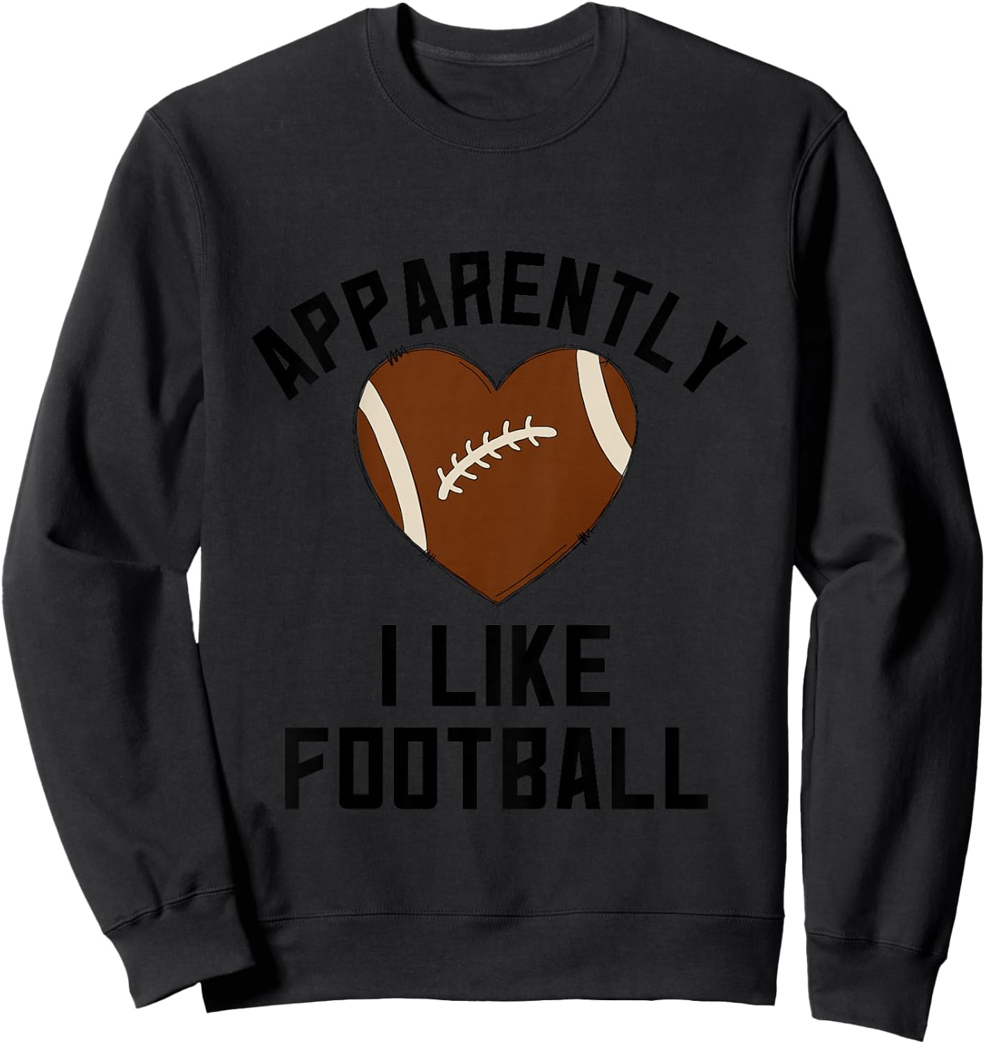 Kids Pink Football Shirts For Girls Apparently I Like Football Sweatshirt - Sweatshirt | Black