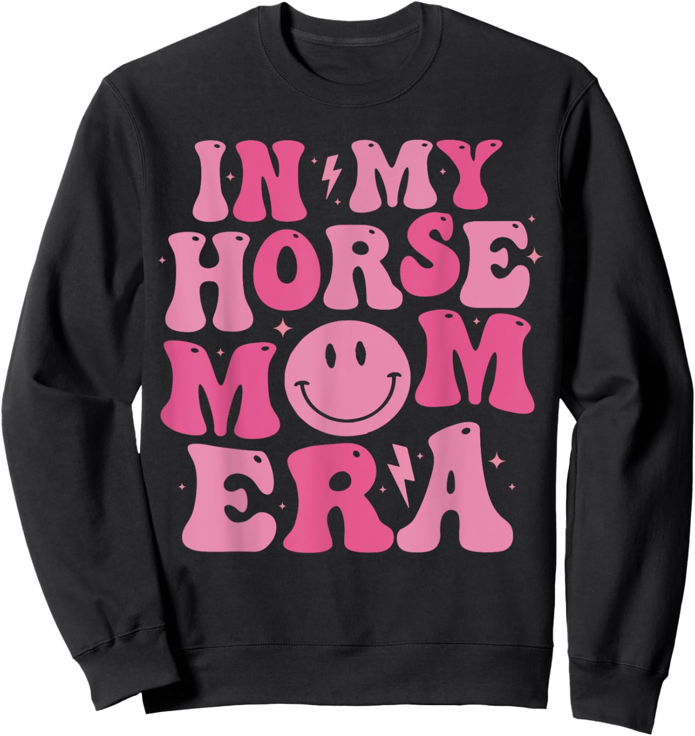 In my horse mom era horse show mom horse riding equestrian Sweatshirt - Sweatshirt | Black