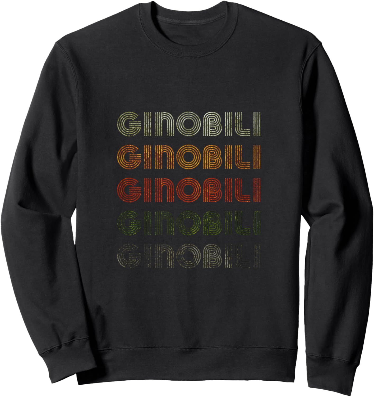 Love Heart Ginobili Grunge Vintage Style Black Ginobili Sweatshirt - Sweatshirt | Black
