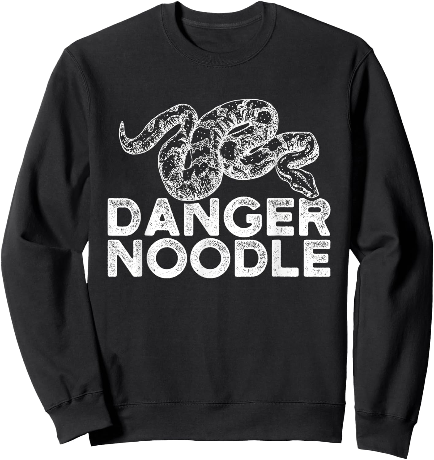 Funny Snake Ball Python Danger Noodle Sweatshirt - Sweatshirt | Black