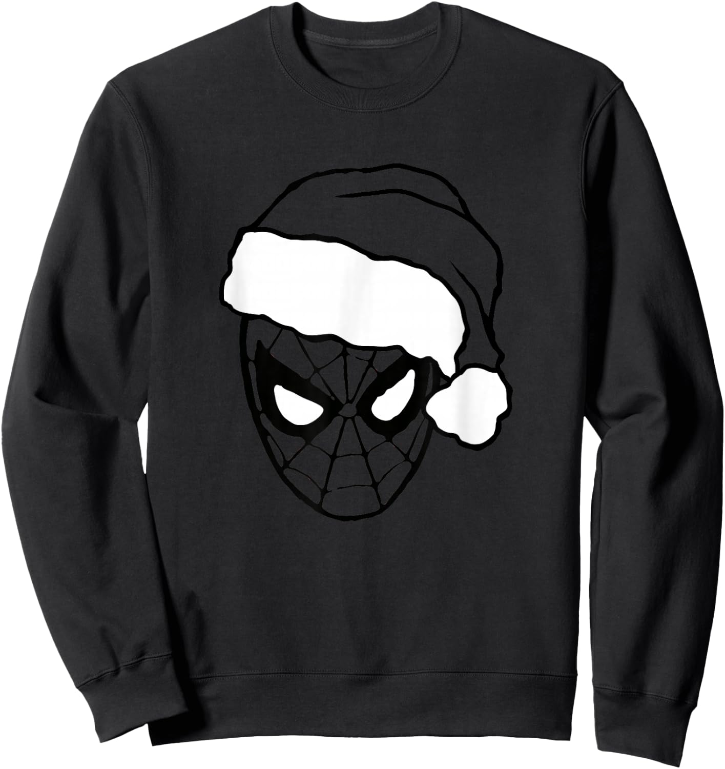 Marvel Christmas Spider-Man Santa Big Face Sweatshirt - Sweatshirt | Black