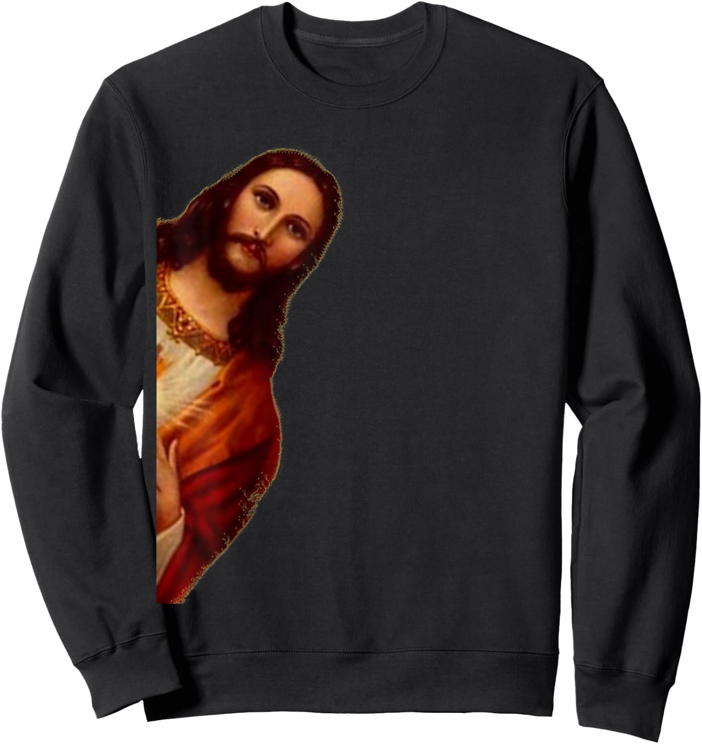 Jesus Peeking Out Funny shirt Sweatshirt - Sweatshirt | Black