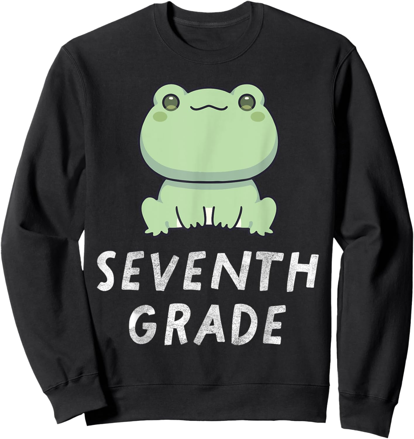 7th Grade Frog Back To School Student Teacher Sweatshirt - Sweatshirt | Black