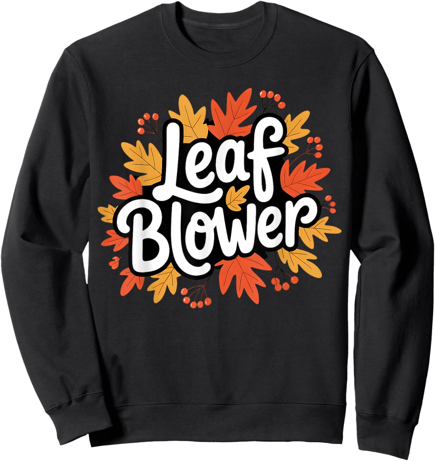 Spooktacular Fall Leaf Blower Sucking Leaf Blowers Cozy Sweatshirt - Sweatshirt | Black