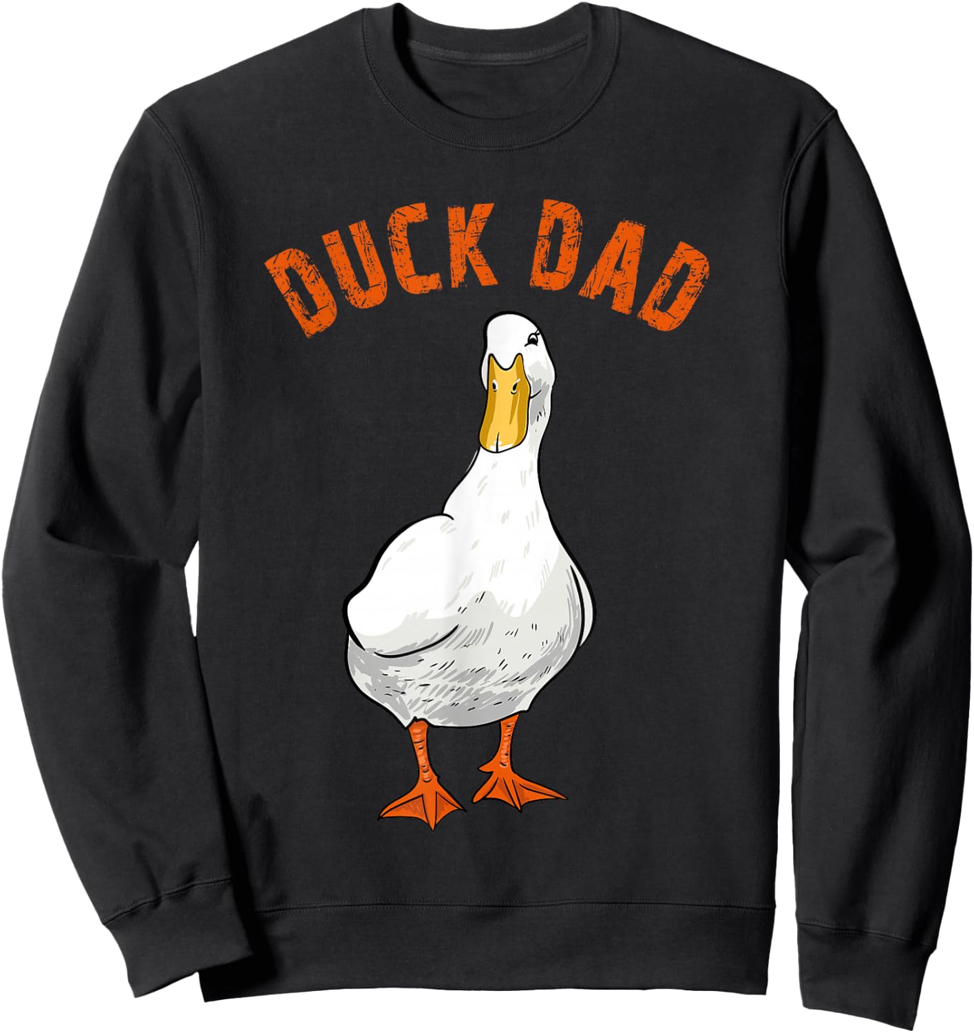 Cute Duck Dad Lover Illustration Gift Duck Owner Gifts Sweatshirt - Sweatshirt | Black