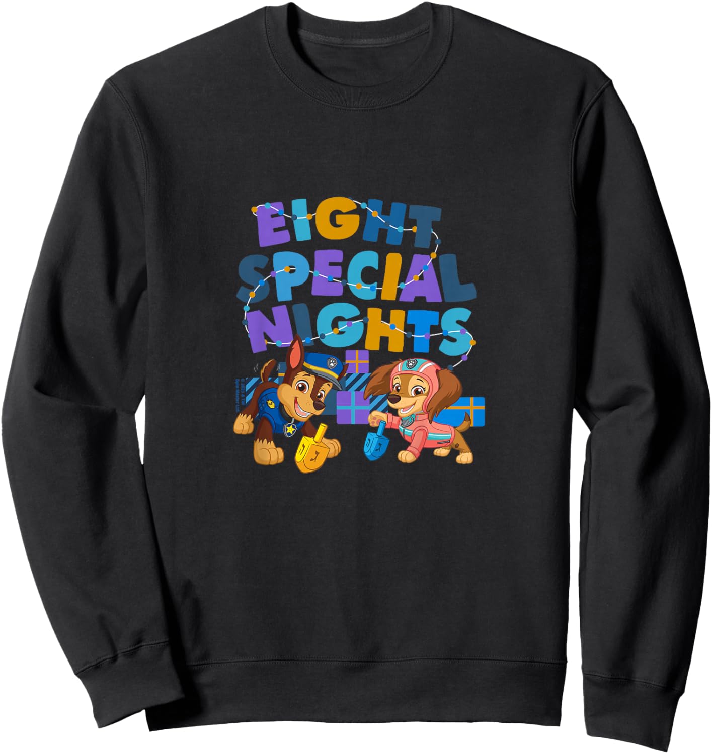 PAW Patrol Hanukkah Eight Special Nights Chase & Liberty Sweatshirt - Sweatshirt | Black