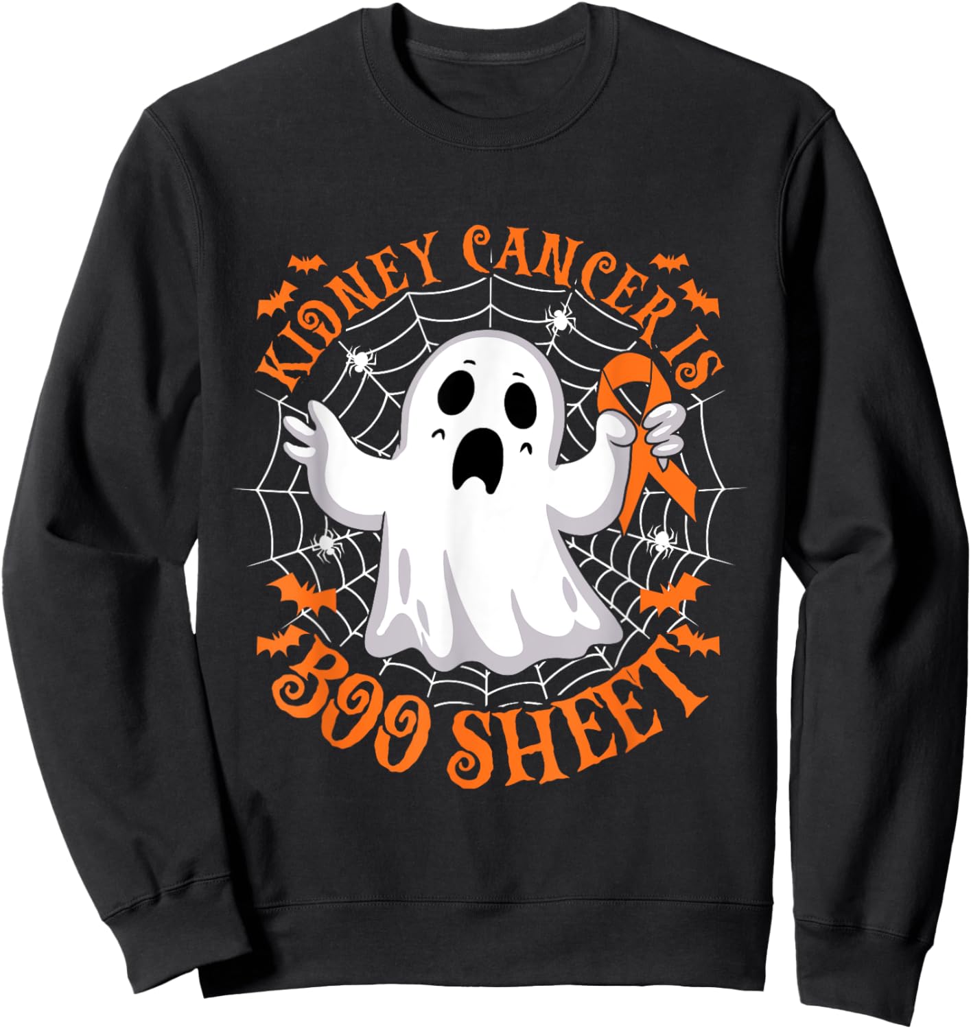 Kidney Cancer is Boo Sheet Halloween Costume Sweatshirt - Sweatshirt | Black