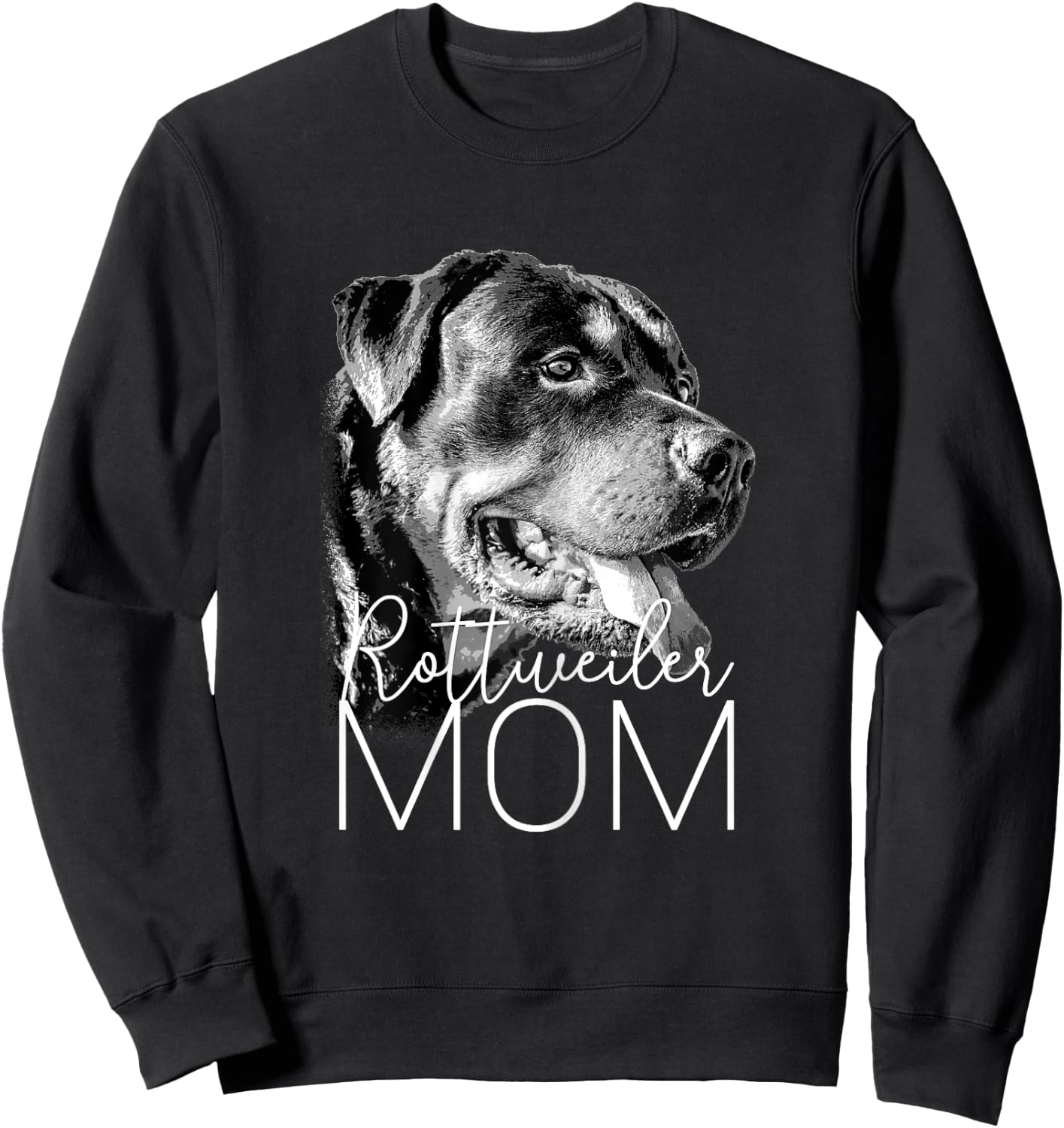Dog Mom Rottweiler Dog Mum Kids Sweatshirt - Sweatshirt | Black