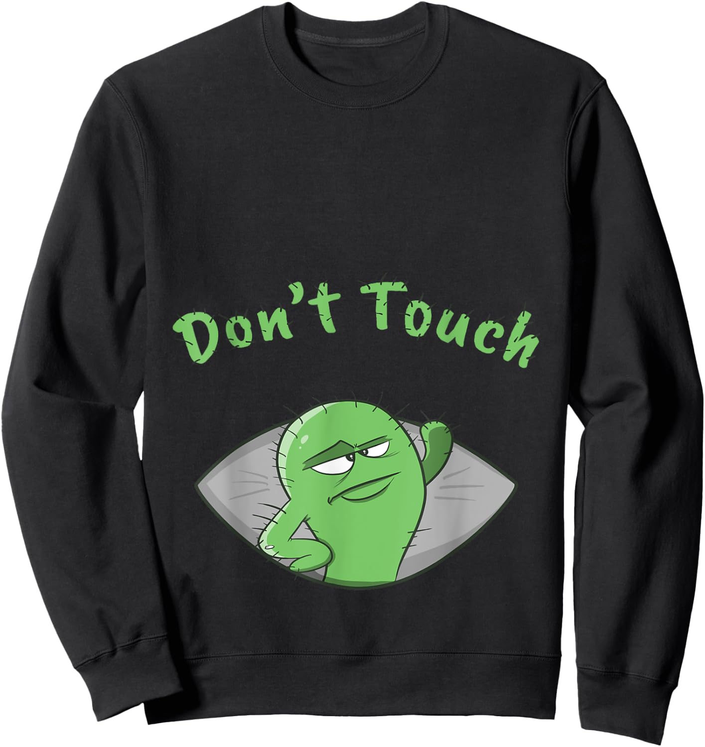 Don't Touch My Belly Pregnancy Announcement Mother's Day Sweatshirt - Sweatshirt | Black