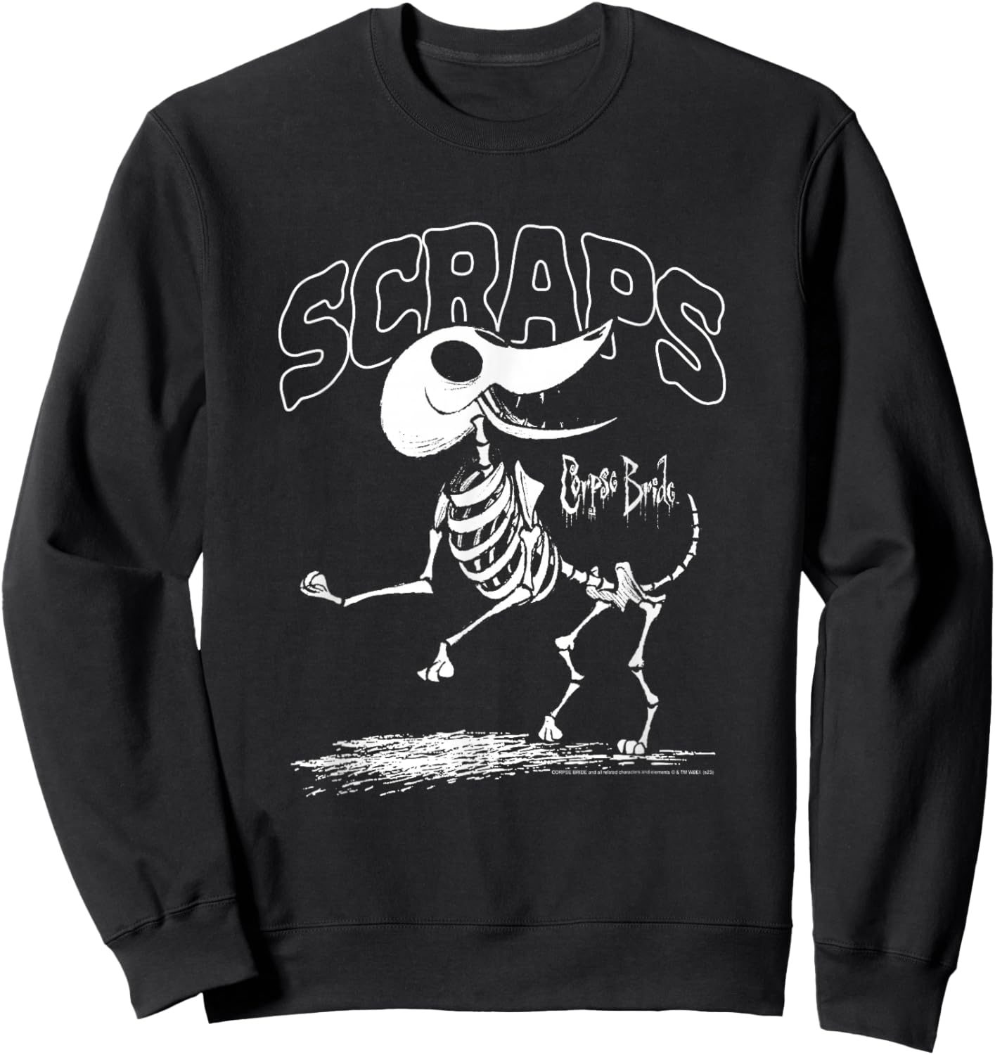 Corpse Bride Scraps Skeleton Dog Movie Sweatshirt - Sweatshirt | Black