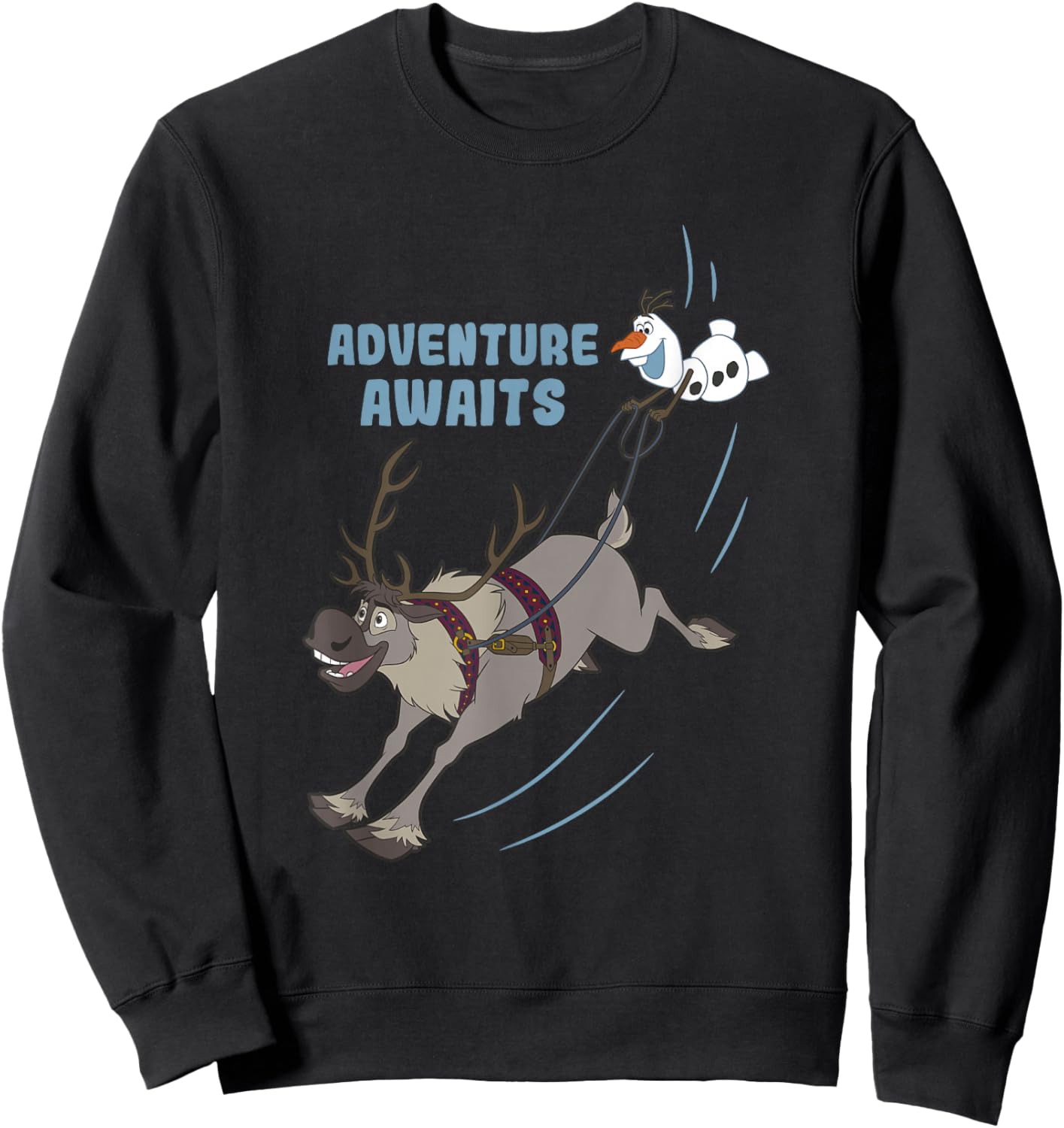 Disney Frozen 2 Happy Olaf & Sven Adventure Awaits Poster Sweatshirt - Sweatshirt | Black