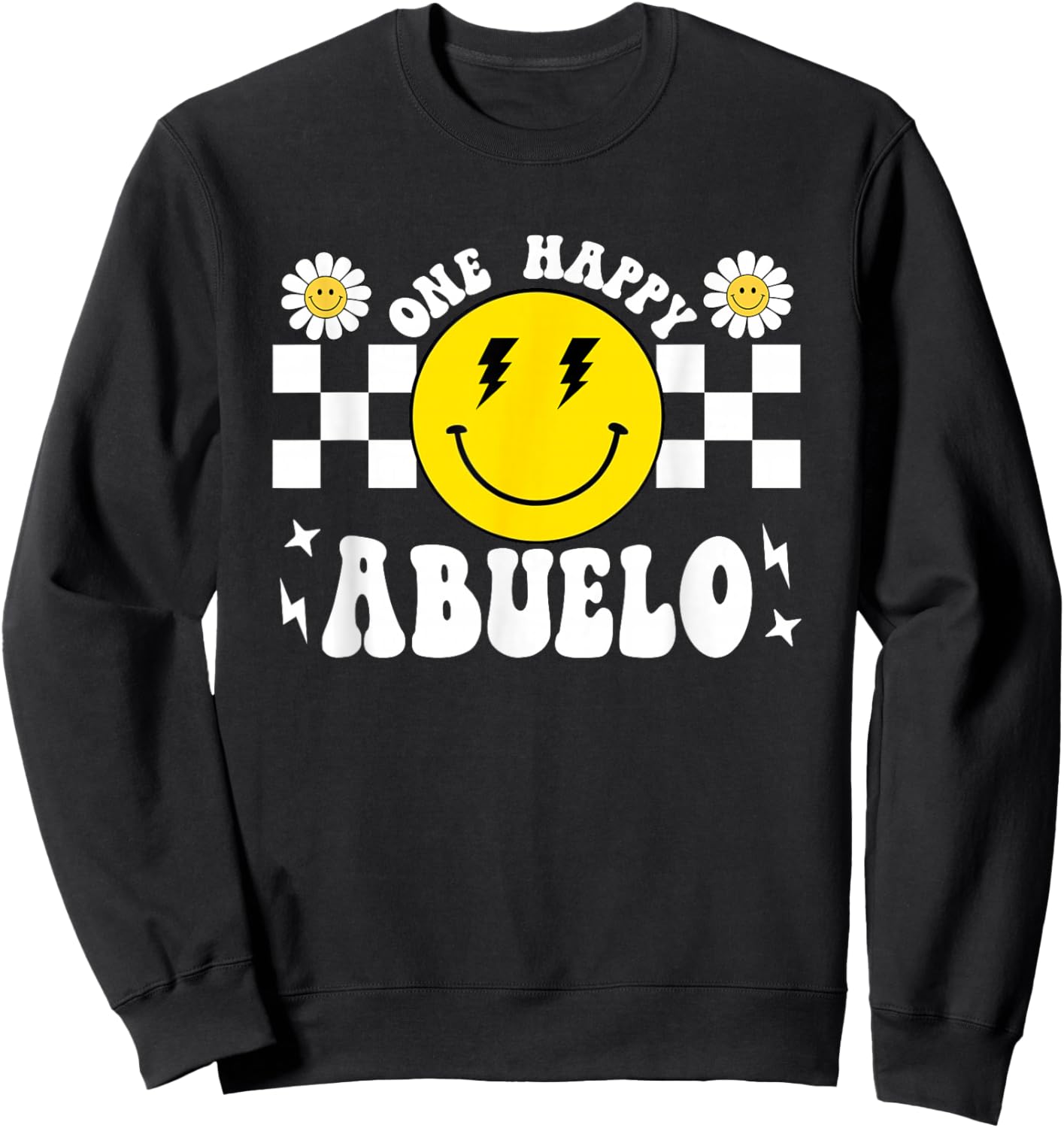 One Happy Dude Abuelo 1st Birthday Family Matching Sweatshirt - Sweatshirt | Black