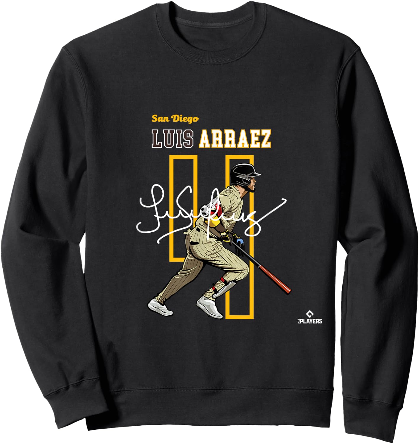 Luis Arraez | San Diego Baseball Players | MLBLAR3005 Sweatshirt - Sweatshirt | Black
