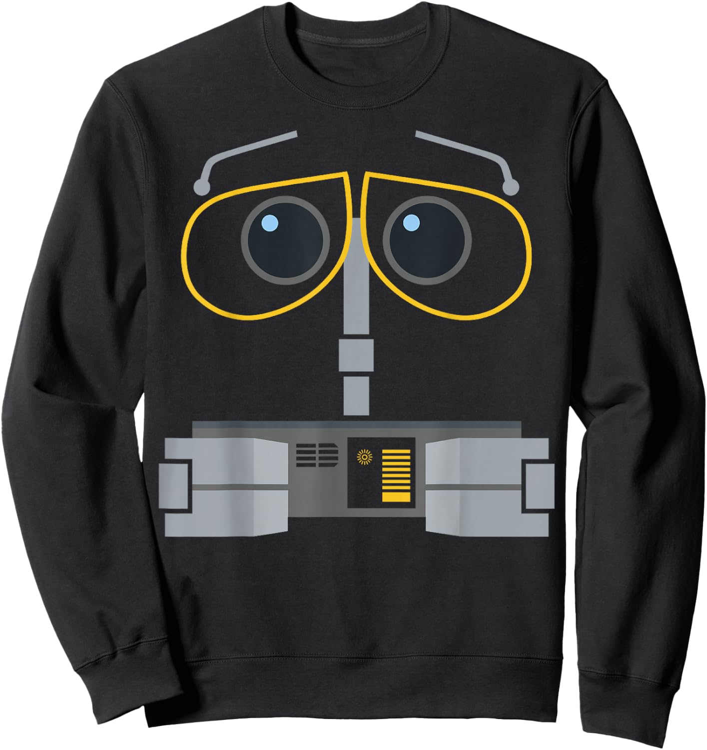 Disney Pixar WALL-E Robot Big Face Halloween Costume Sweatshirt - Sweatshirt | Black