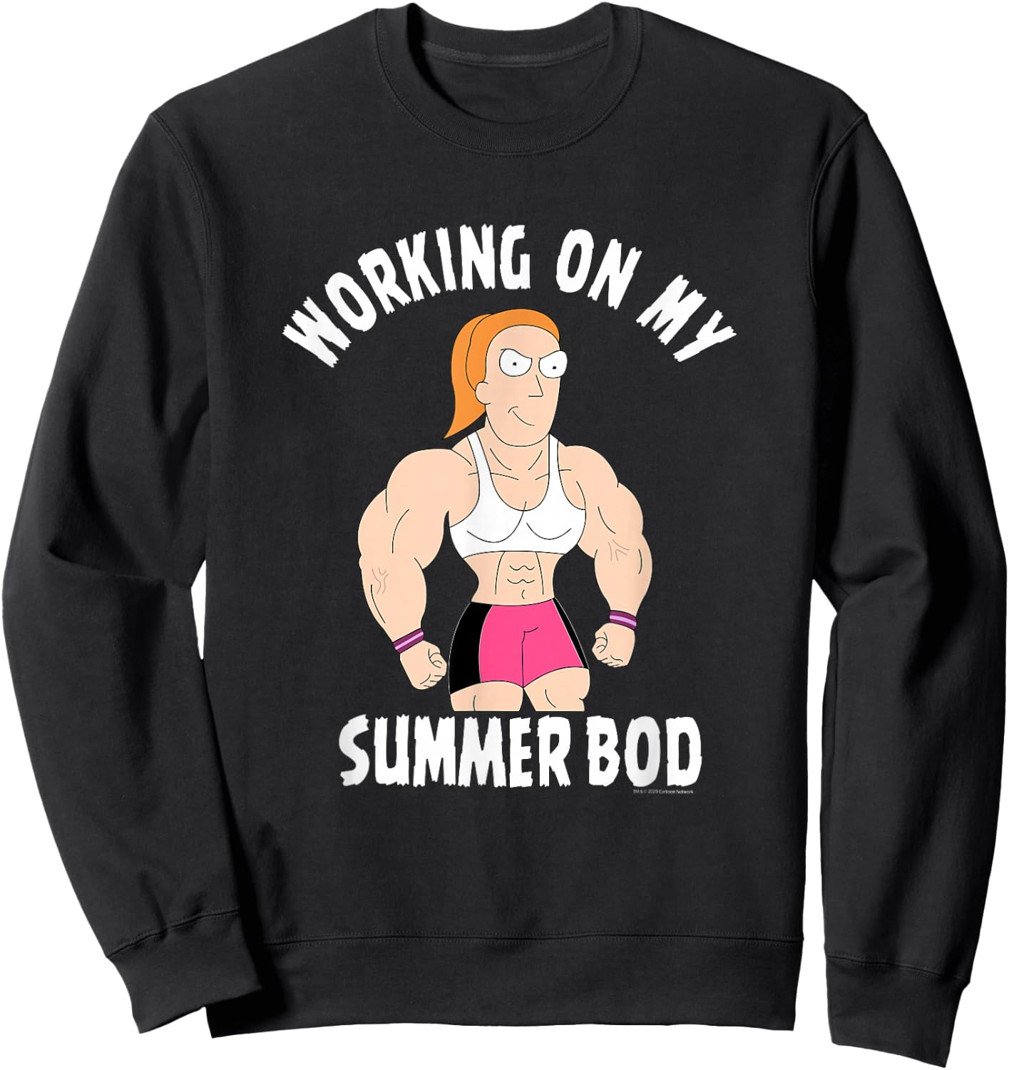 Rick and Morty Working on my Summer Body Sweatshirt - Sweatshirt | Black