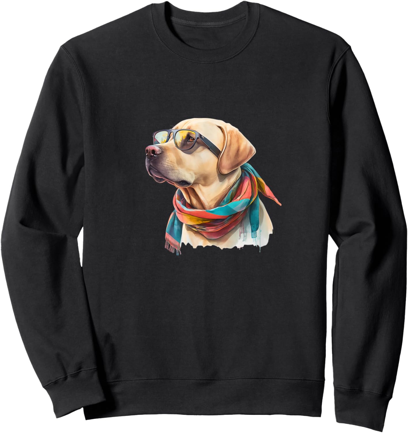Intellectual Labrador Dog Sweatshirt - Sweatshirt | Black