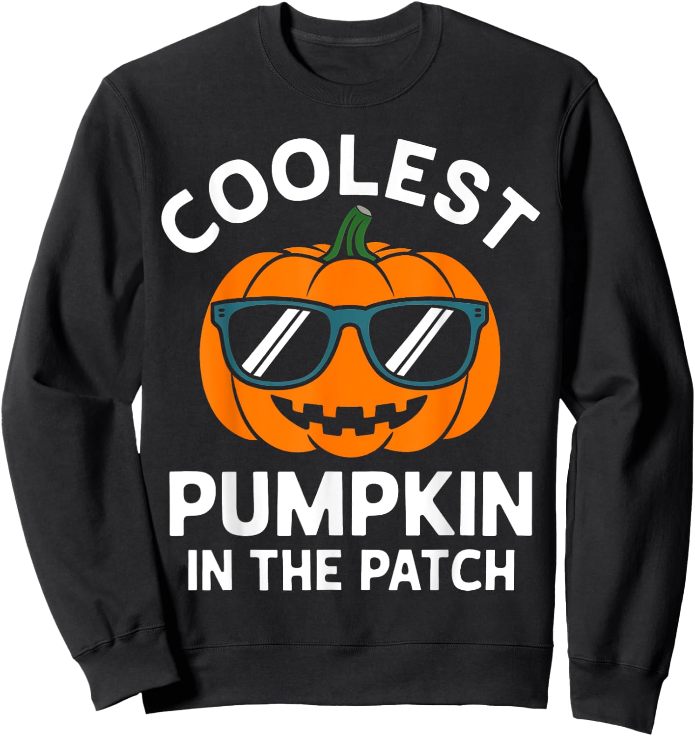 Toddler Boy Pumpkin Patch Shirt Kids Funny Halloween Costume Sweatshirt - Sweatshirt | Black