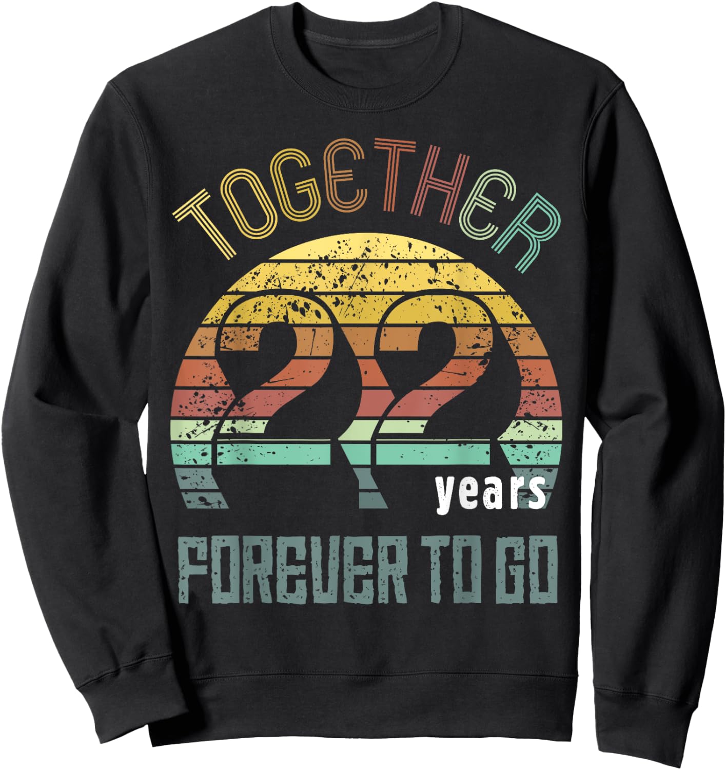 22nd Years Wedding Anniversary Gifts For Couples Matching Sweatshirt - Sweatshirt | Black