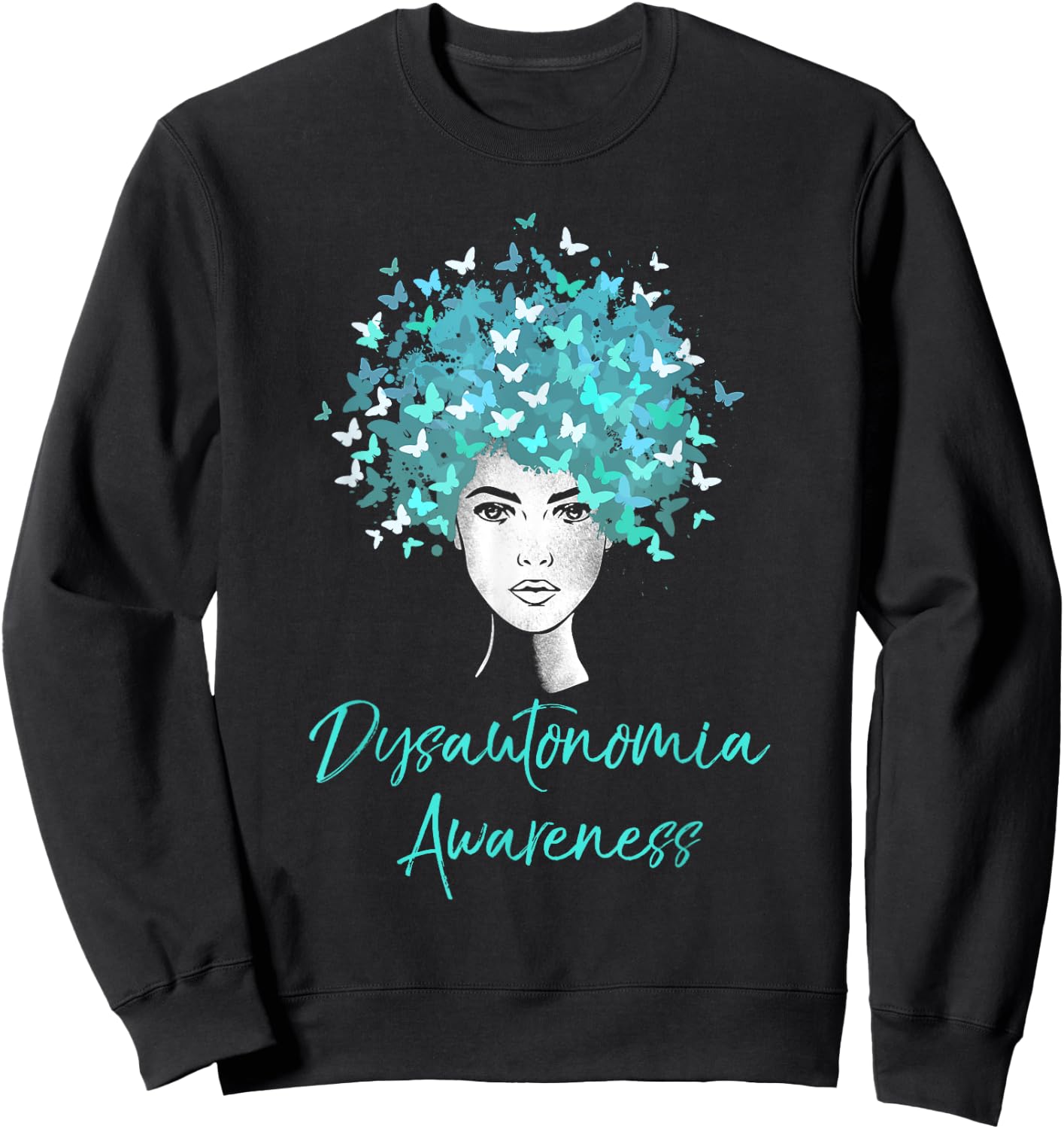 Dysautonomia Awareness Butterflies Gift Sweatshirt - Sweatshirt | Black