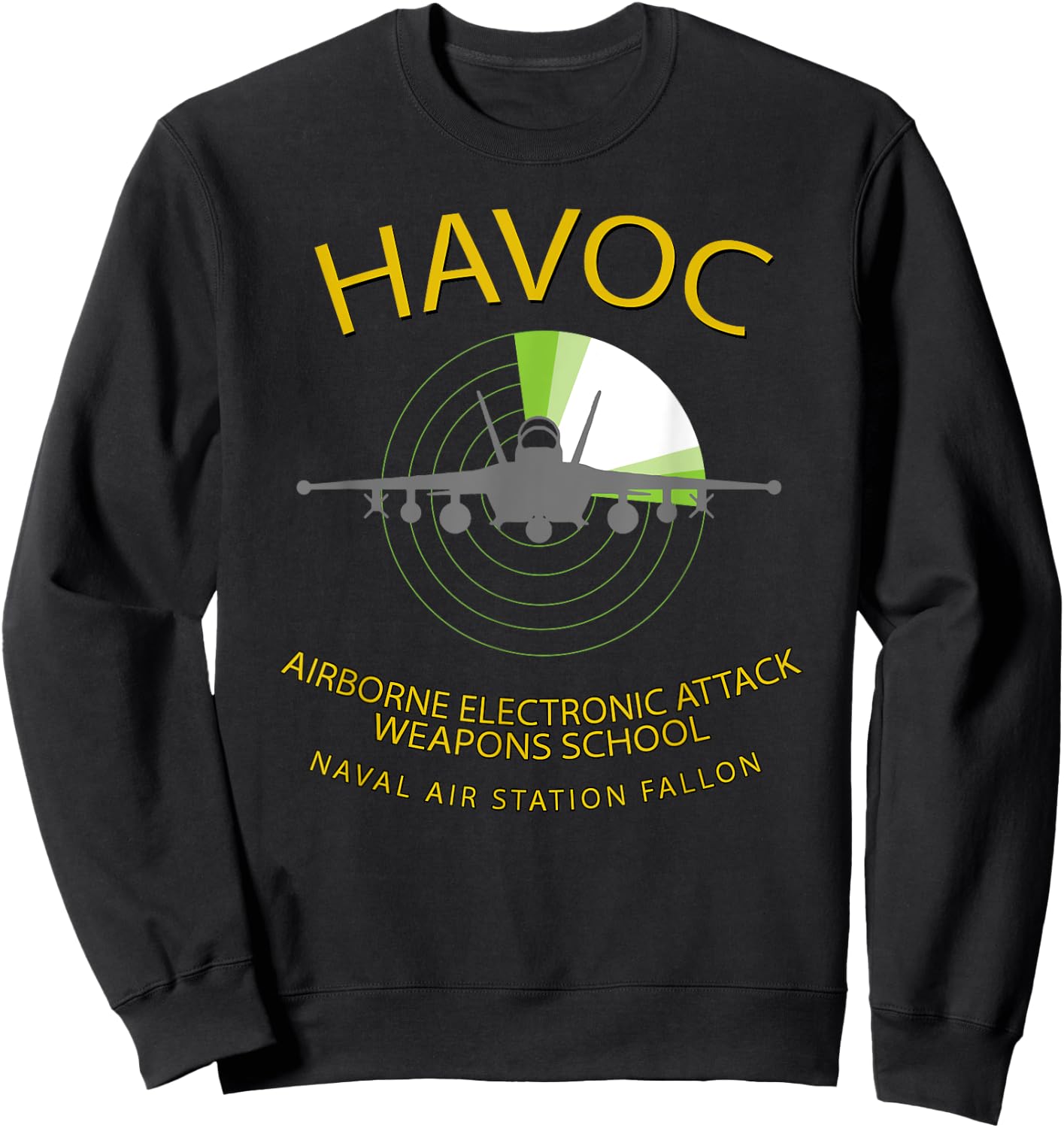 HAVOC Airborne Electronic Attack Weapons School EA-18 Sweatshirt - Sweatshirt | Black