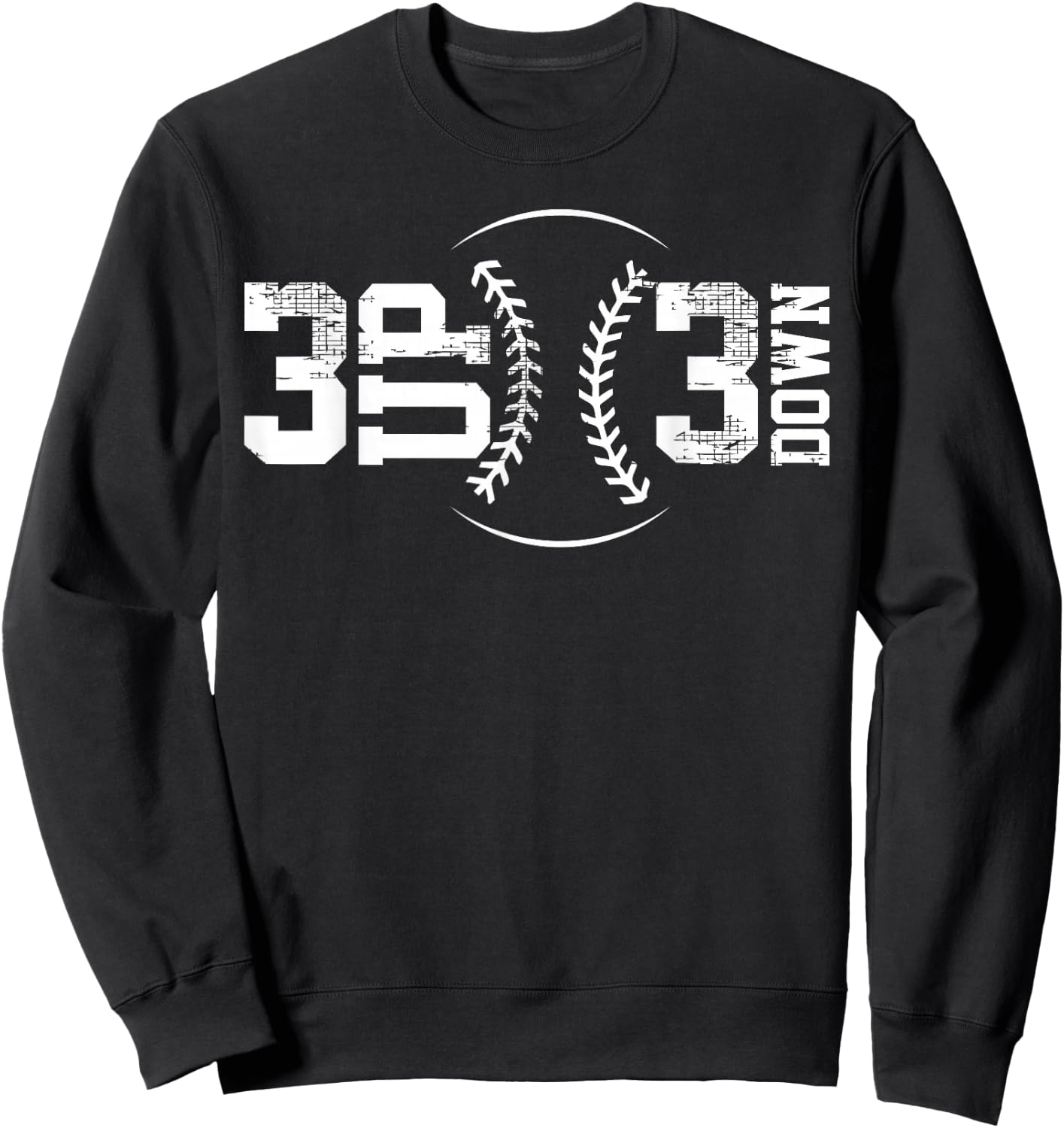 3 UP 3 Down Baseball Sweatshirt - Sweatshirt | Black