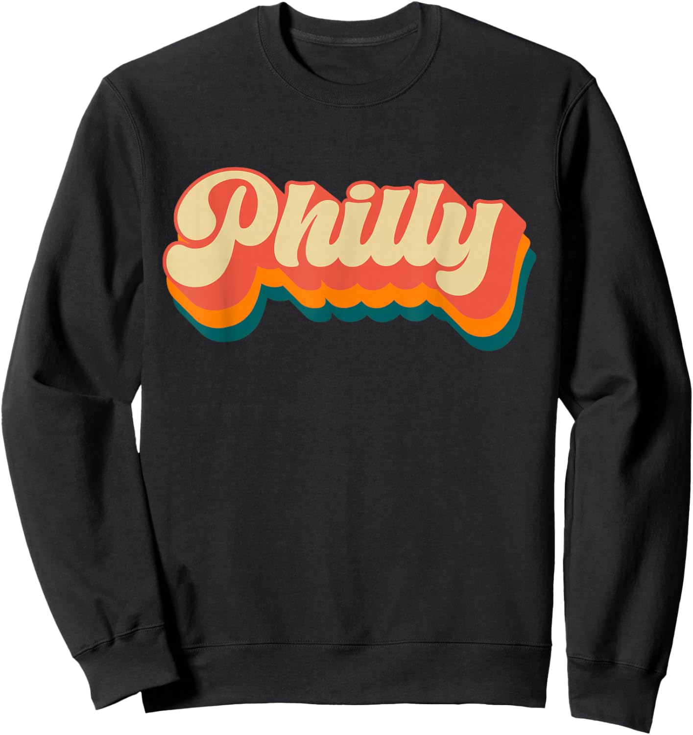 Retro Philly Philadelphia Sweatshirt - Sweatshirt | Black