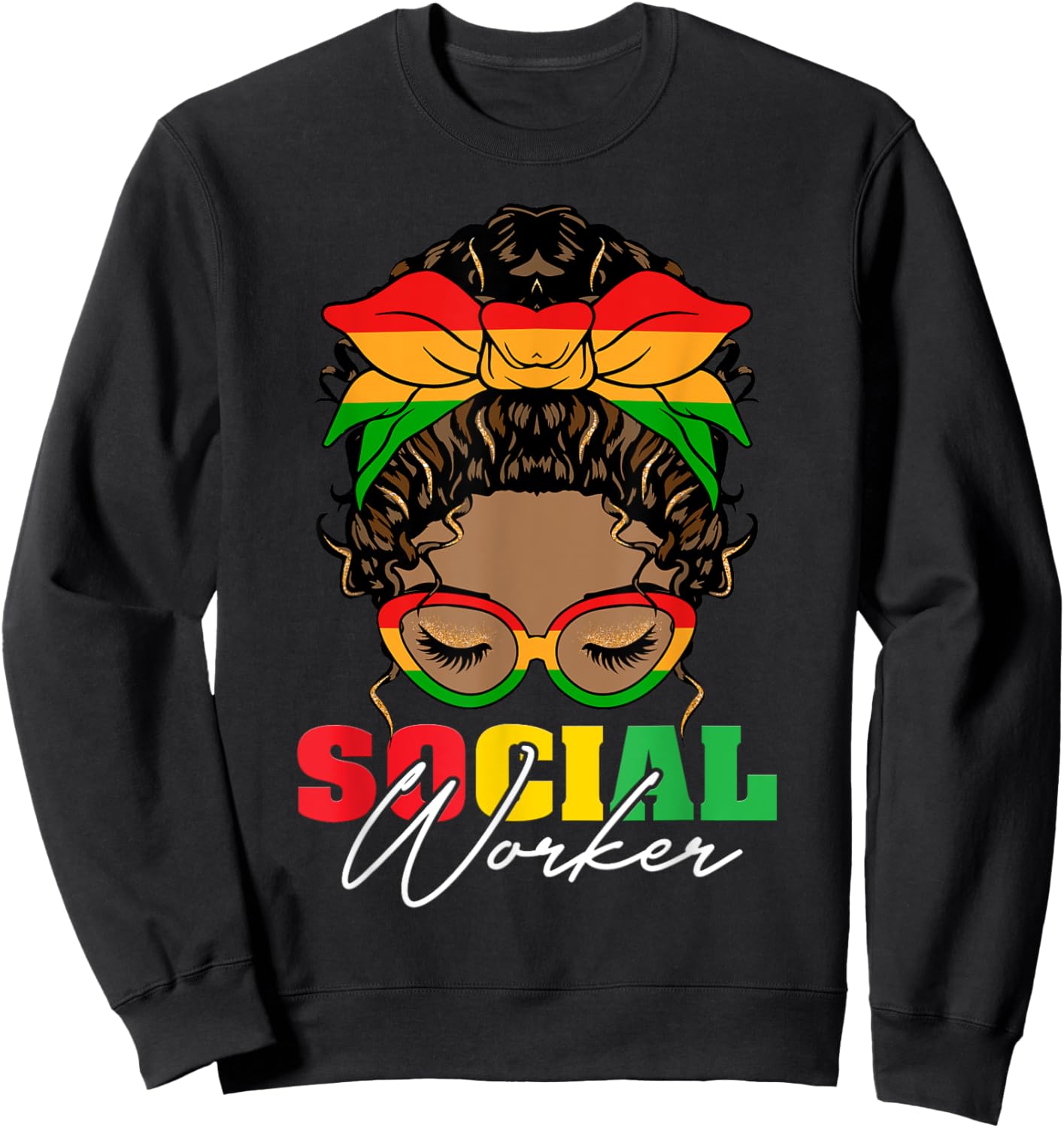 Black History Month Social Worker Social Work Month Women Sweatshirt - Sweatshirt | Black