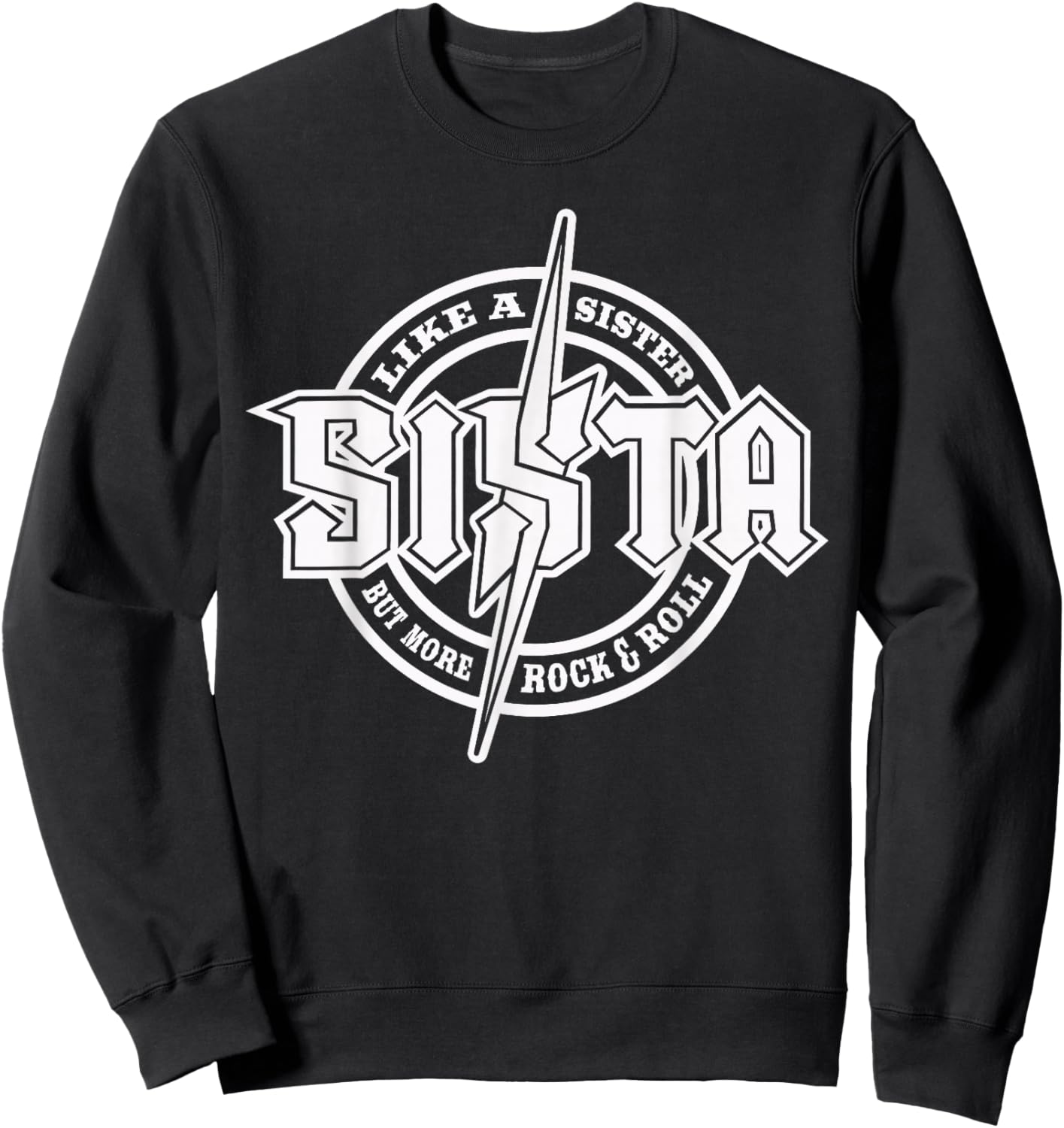 Hard Rock Sister - Sister Lightning Bolt Sweatshirt - Sweatshirt | Black