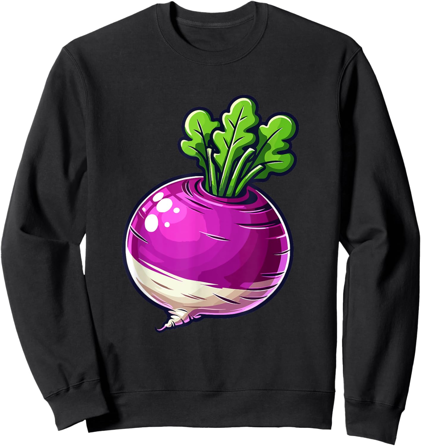 Turnip Food Funny Turnip Lover Cool Turnip Sweatshirt - Sweatshirt | Black
