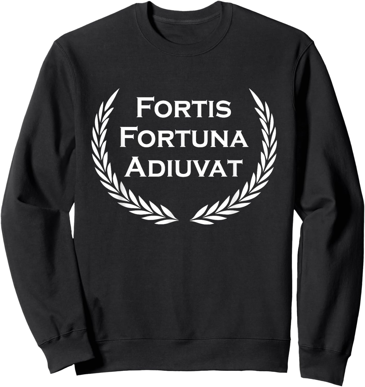 Latin saying for brave - Fortis Fortuna Adiuvat Sweatshirt - Sweatshirt | Black