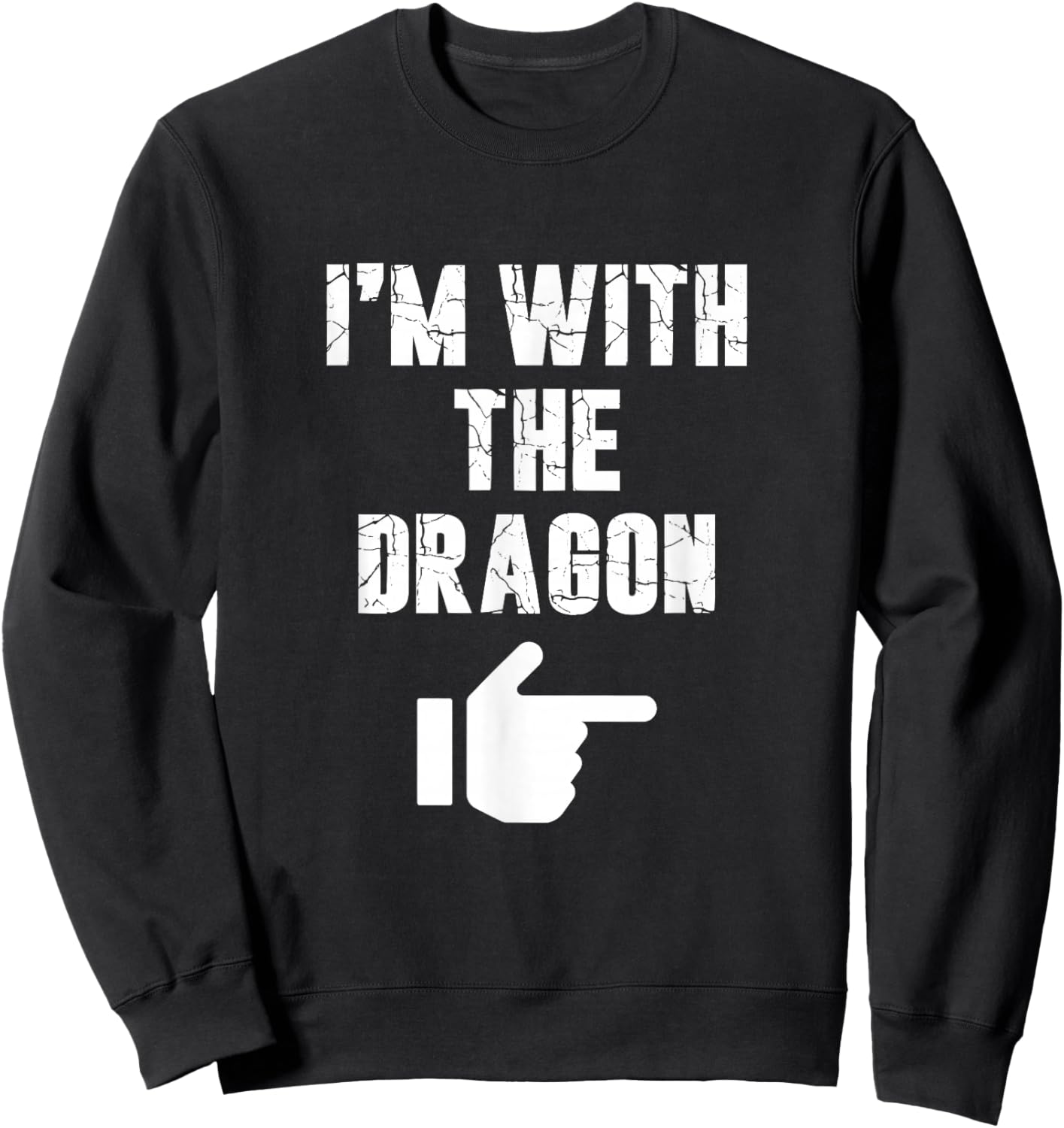 I'm with the Dragon Fun Easy Playful Halloween Costume Sweatshirt - Sweatshirt | Black