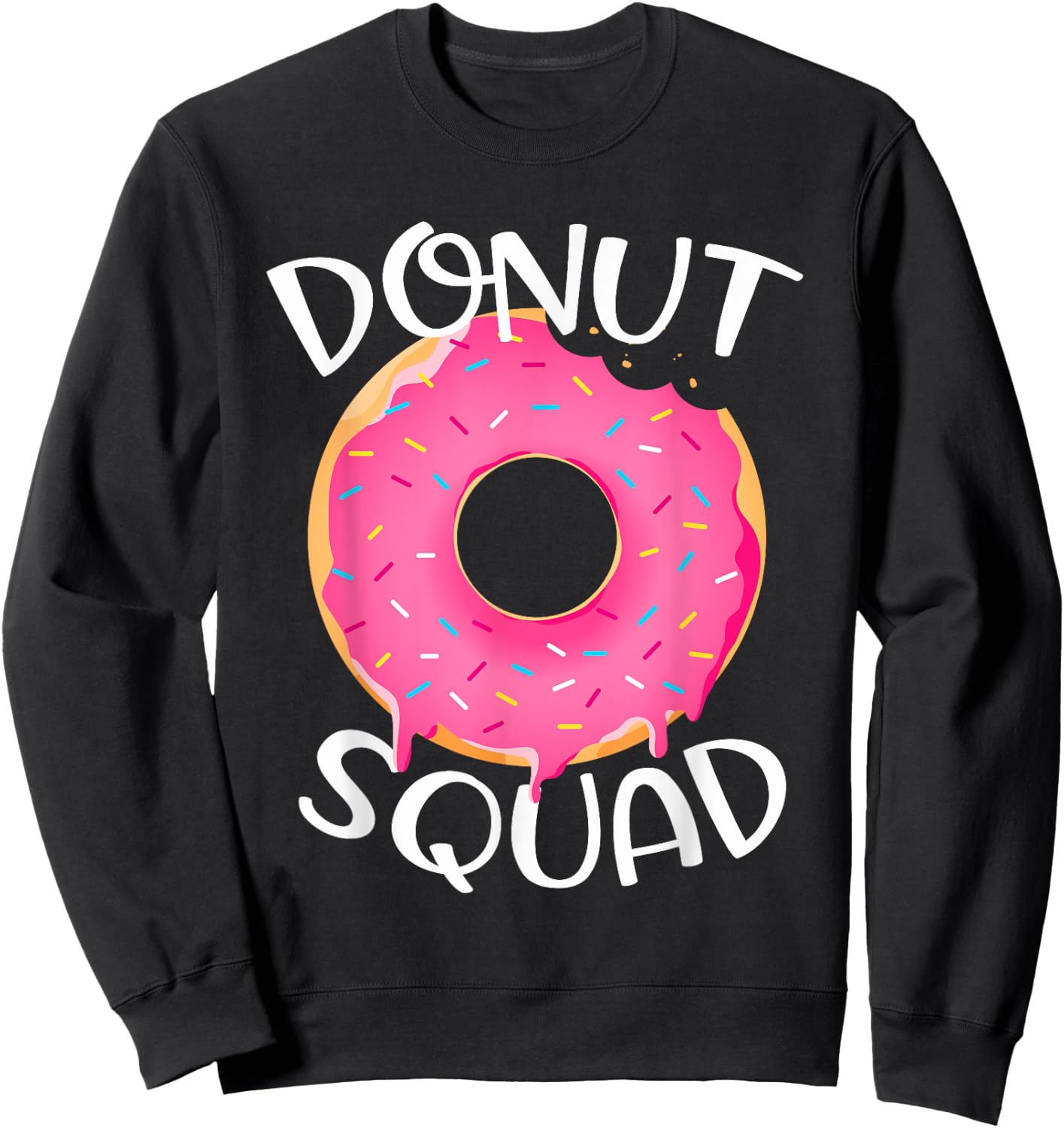 Donut Squad Funny Donut Cool Donut Lover Birthday Girls Gift Sweatshirt - Sweatshirt | Black