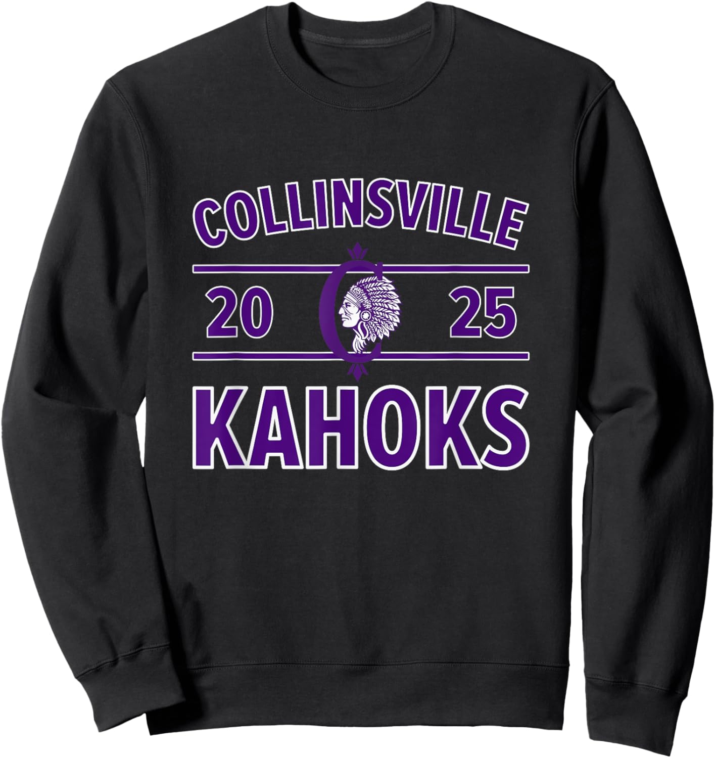 Collinsville Kahoks Logo 2025 HS Sweatshirt - Sweatshirt | Black