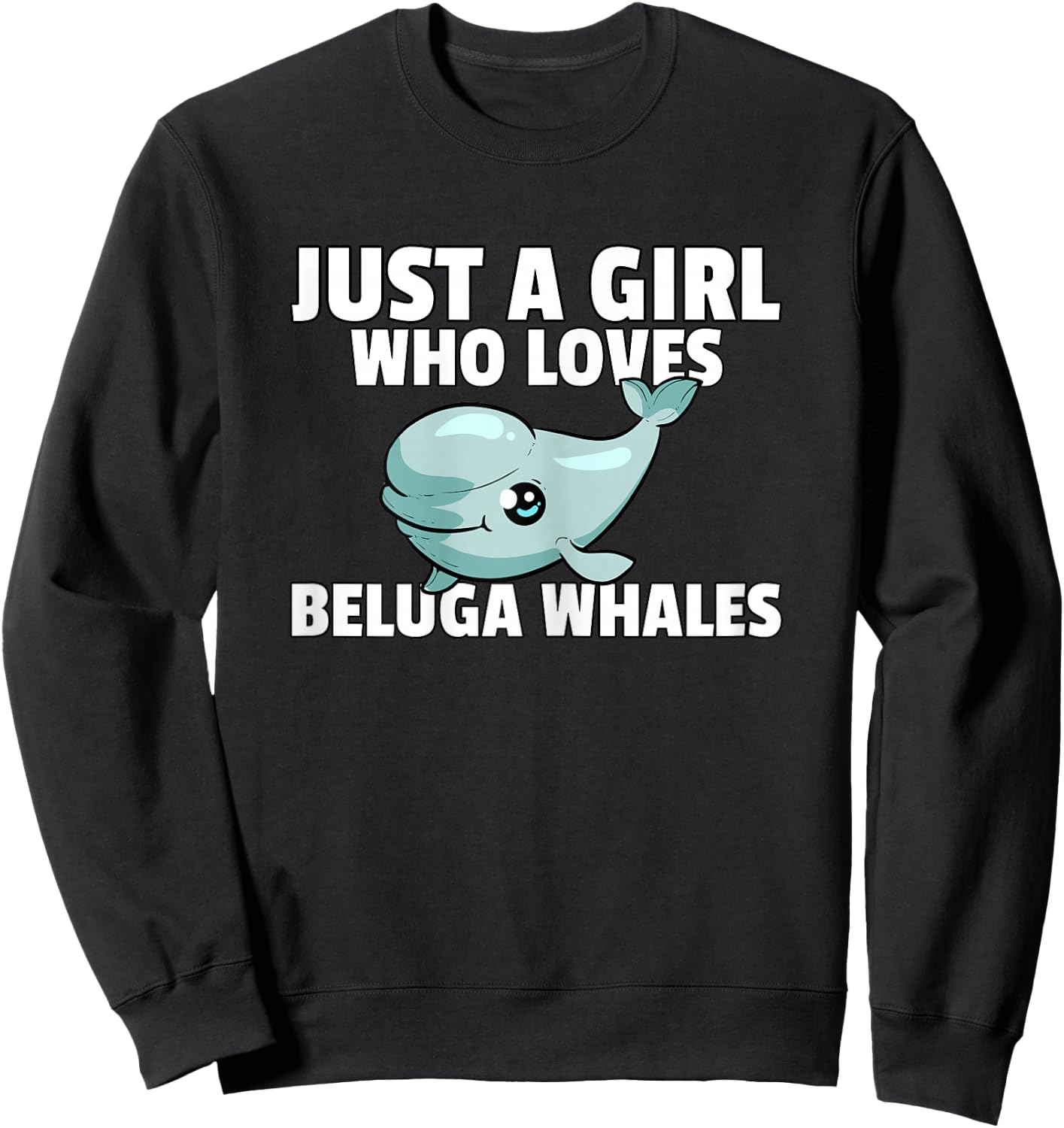 Beluga Whale Baby Beluga Costume Sweatshirt - Sweatshirt | Black