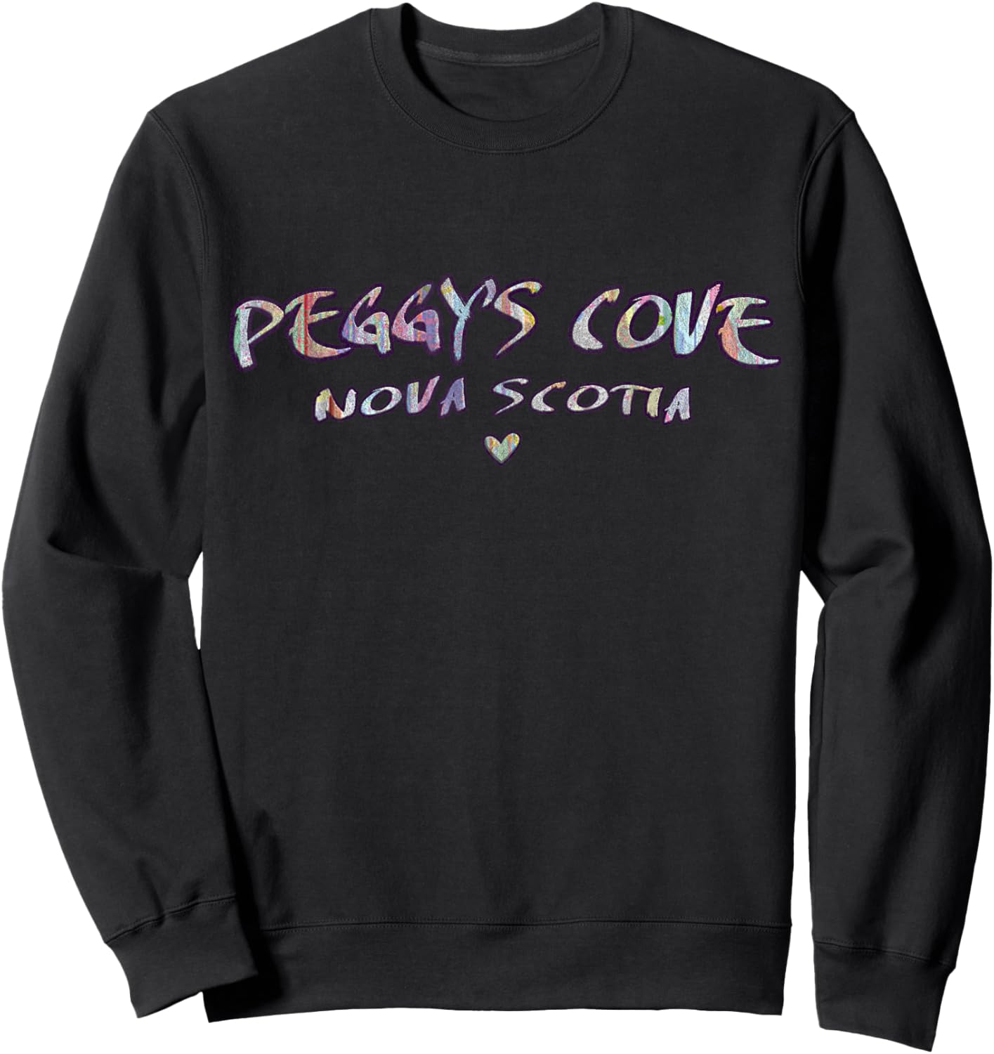 Peggy's Cove Nova Scotia Painted Logo - Peggy's Cove Canada Sweatshirt - Sweatshirt | Black