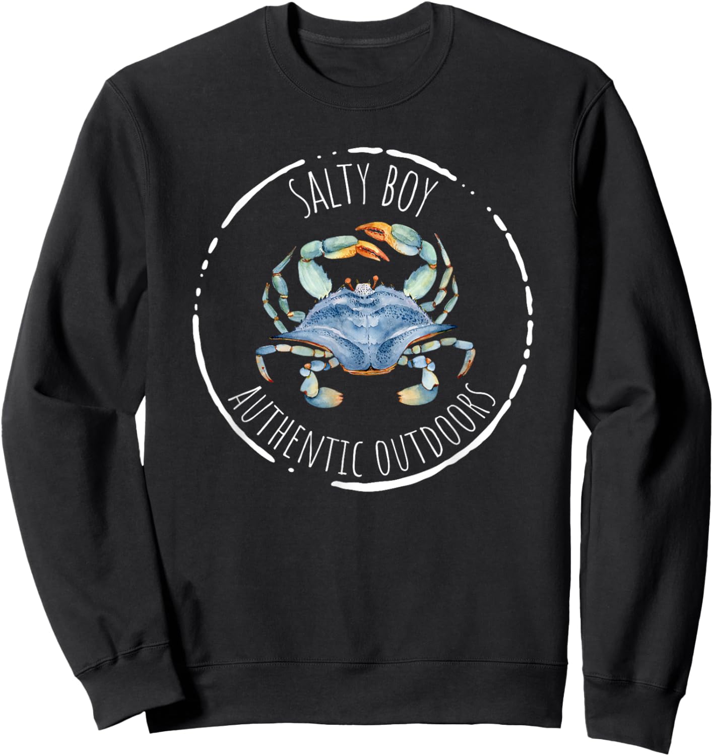 Salty Boy Salty Attitude Funny Fishing Crab Fishing Salty Sweatshirt - Sweatshirt | Black