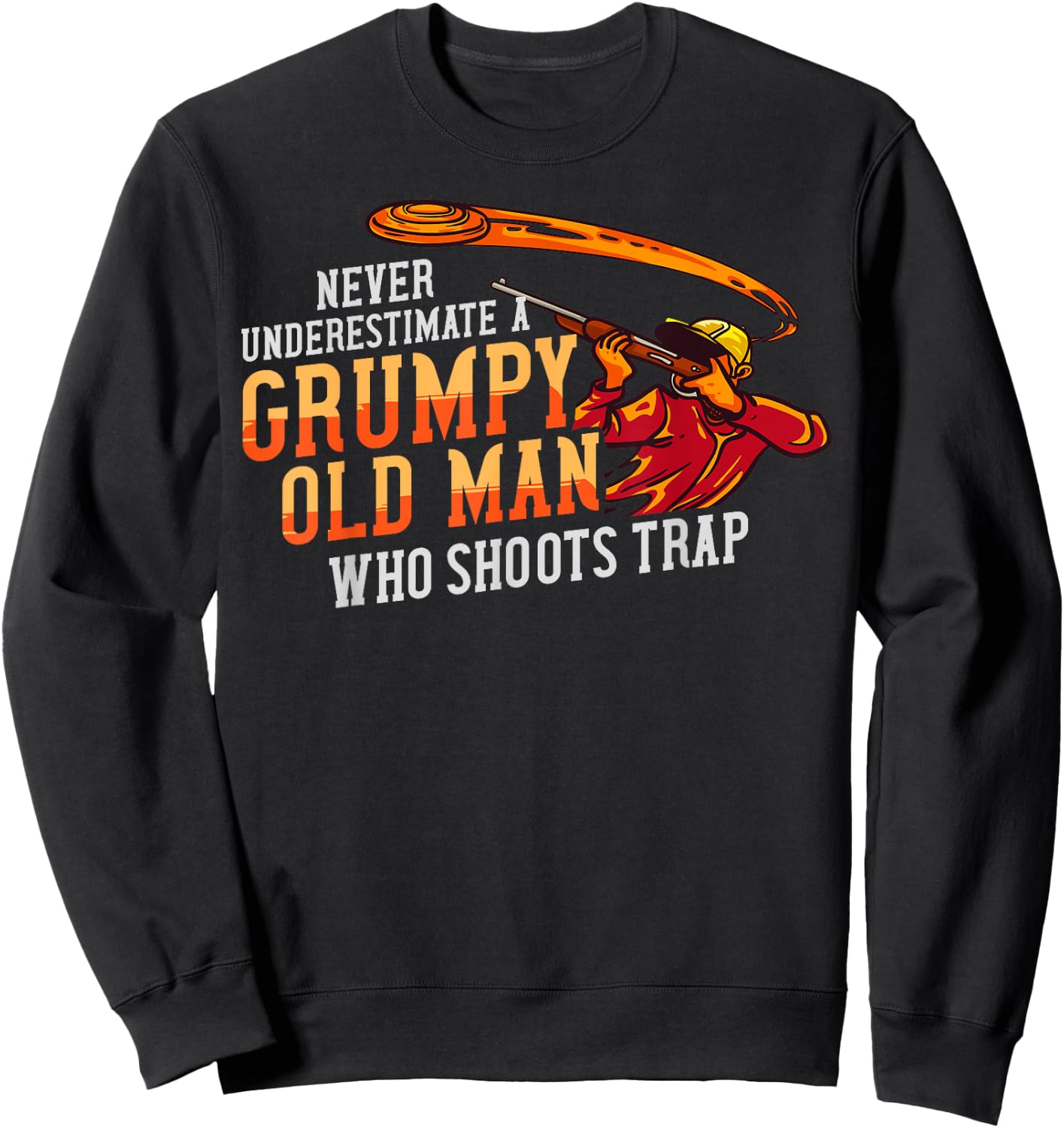 Sporting Clay Shooting Gift Trap Skeet Shooting Sweatshirt - Sweatshirt | Black
