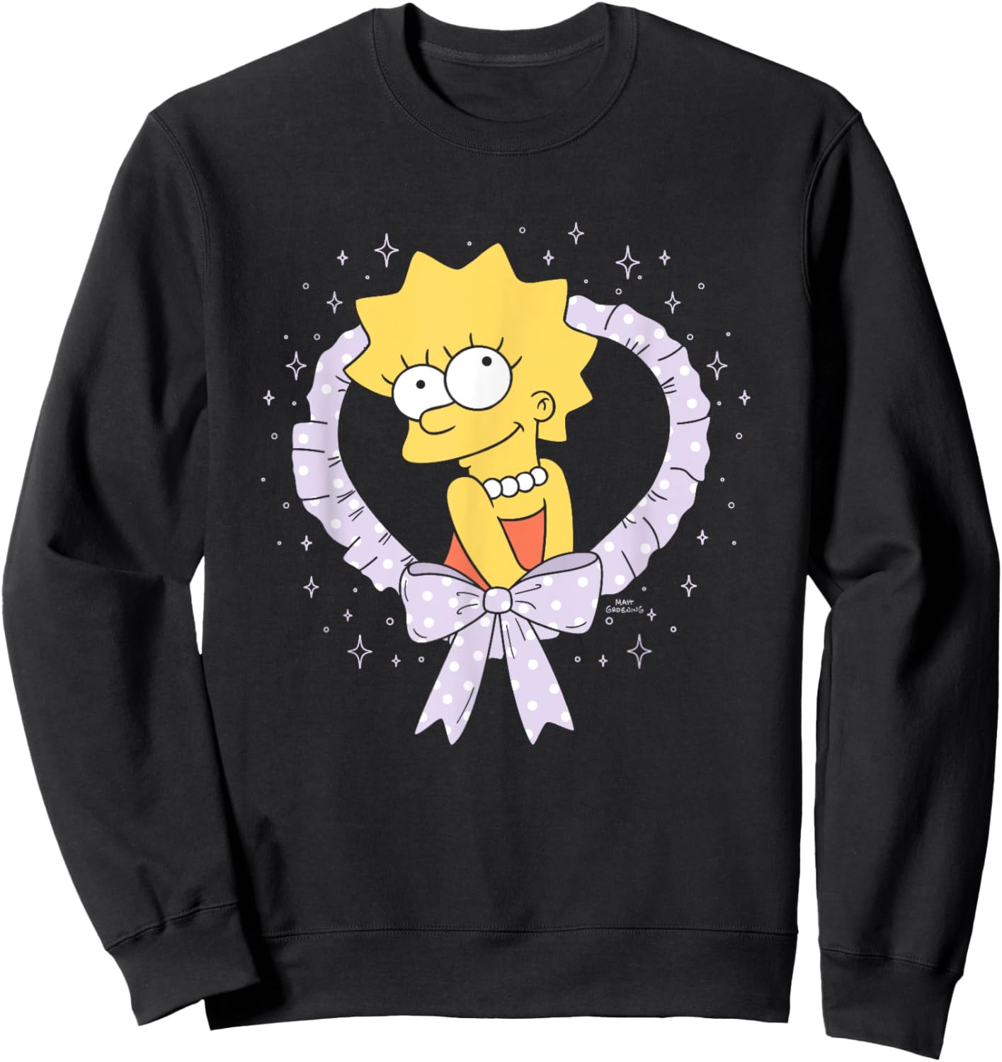 The Simpsons Valentine's Day Sweet Lisa Heart Sweatshirt - Sweatshirt | Black