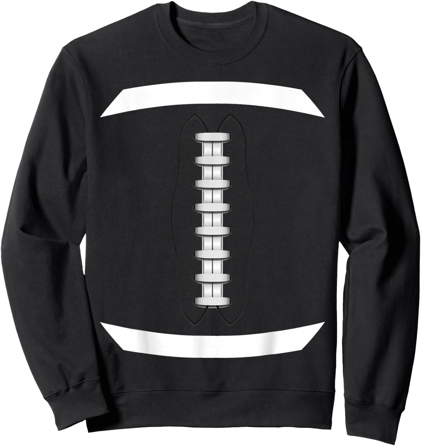 Thanksgiving - American Football Ball Lace Costume Funny Sweatshirt - Sweatshirt | Black