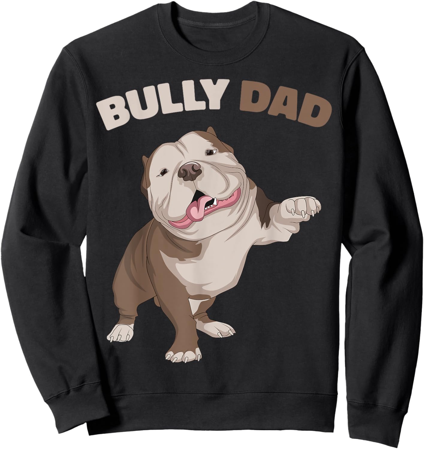 American Bully Dad Dog Owner Father Funny Men Sweatshirt - Sweatshirt | Black