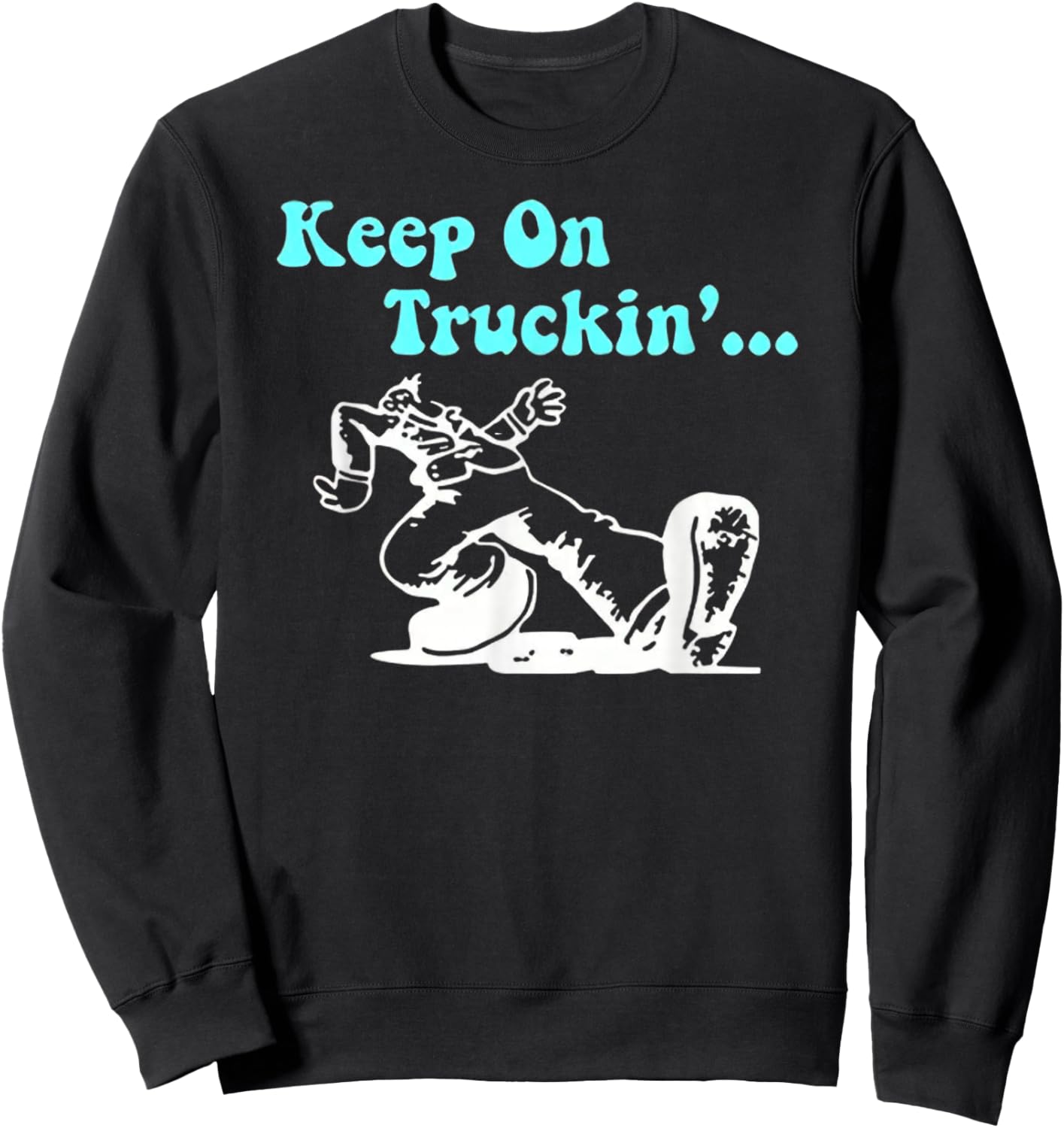 Funky Keep on Truckin' - Retro Vibes Sweatshirt - Sweatshirt | Black