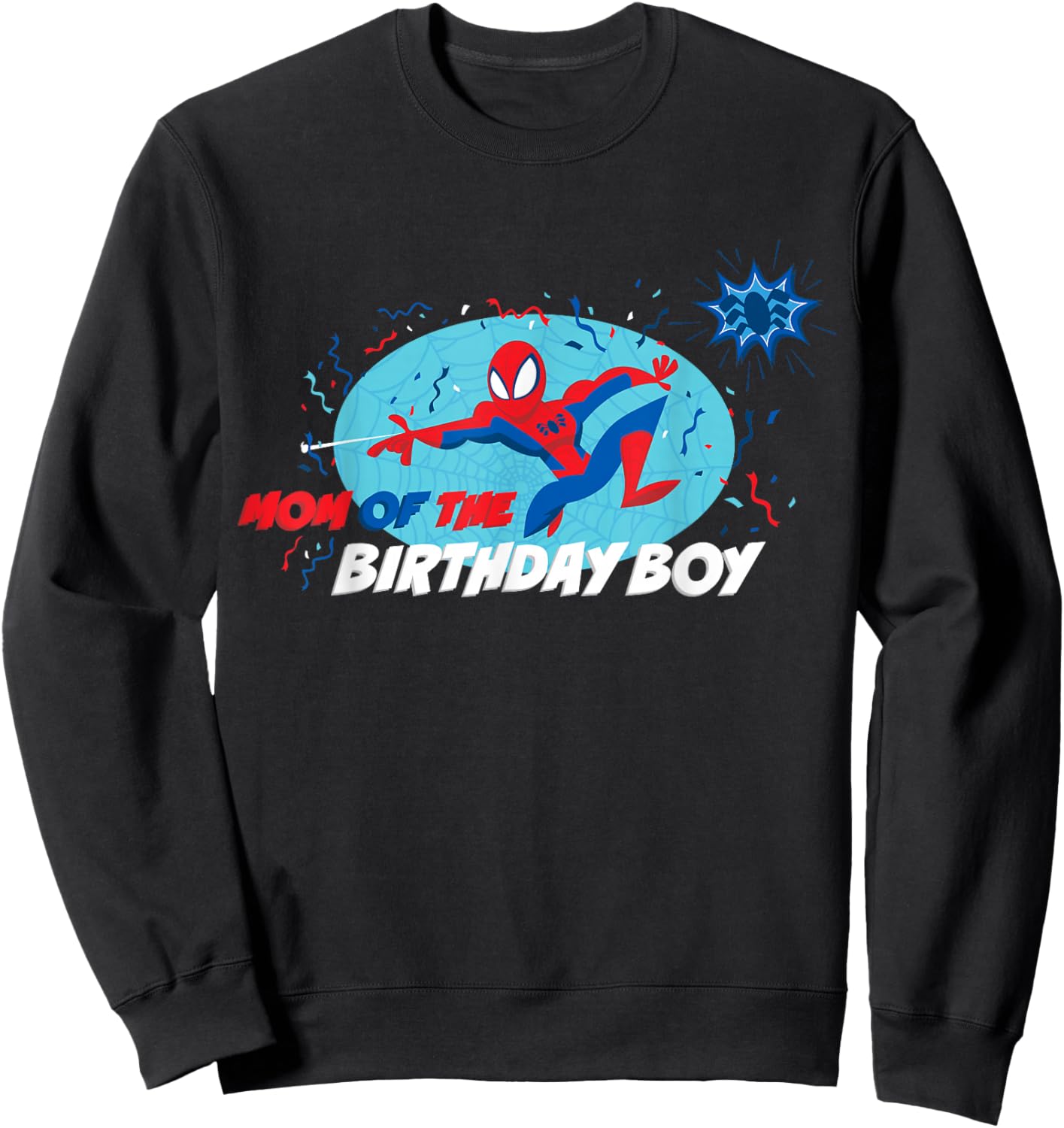 Marvel Spider-Man Toon Family Party Mom of the Birthday Boy Sweatshirt - Sweatshirt | Black