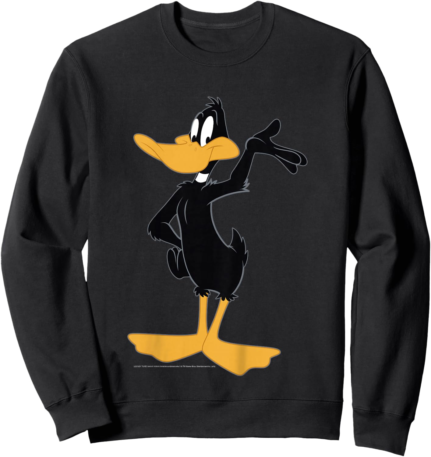 Kids Looney Tunes Daffy Duck Simple Portrait Sweatshirt - Sweatshirt | Black