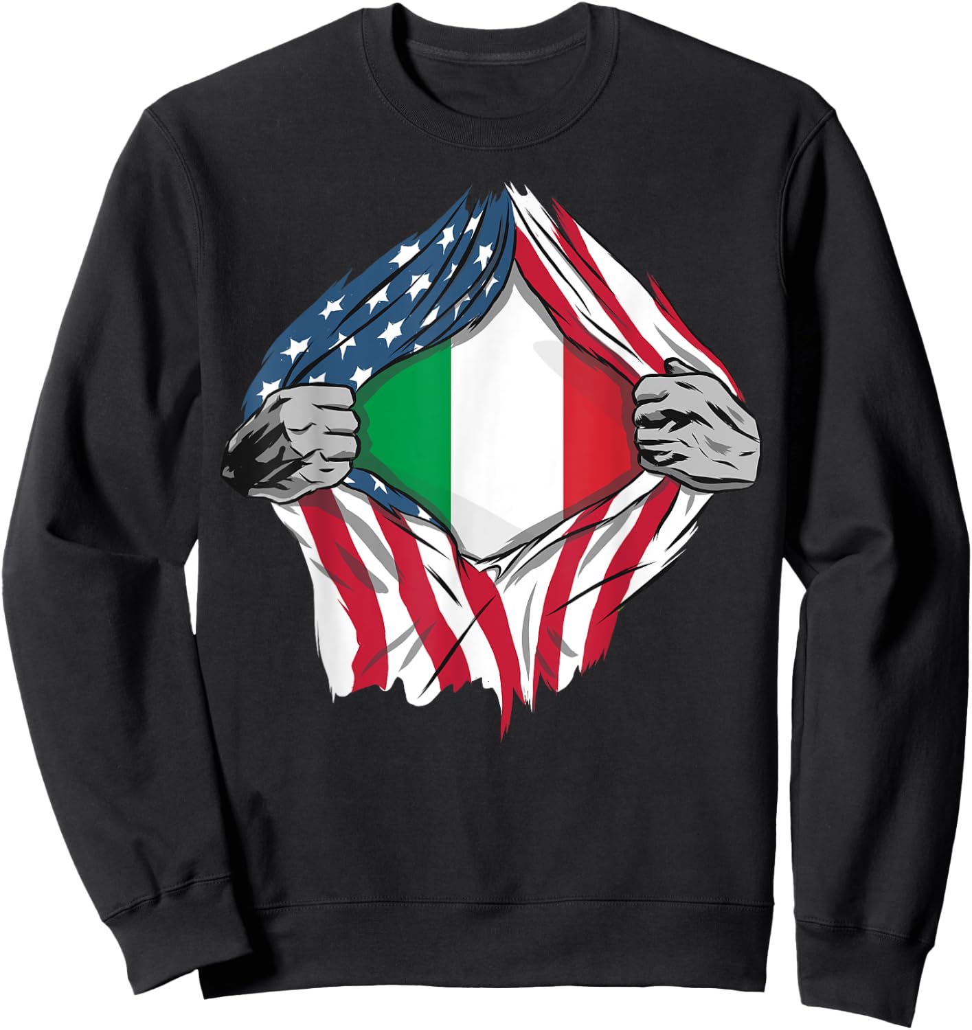 Italian American Blood Inside Me - Country Flags Sweatshirt - Sweatshirt | Black
