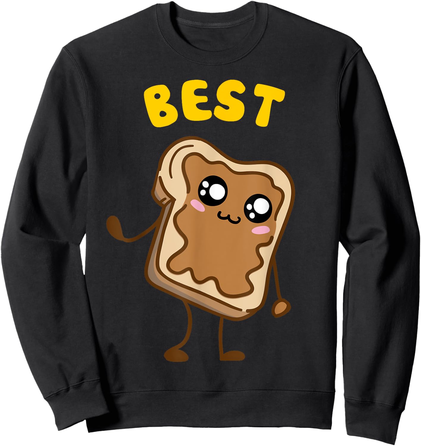 Kawaii Peanut Butter - Jelly - 1/2 BFF Best Friends Matching Sweatshirt - Sweatshirt | Black
