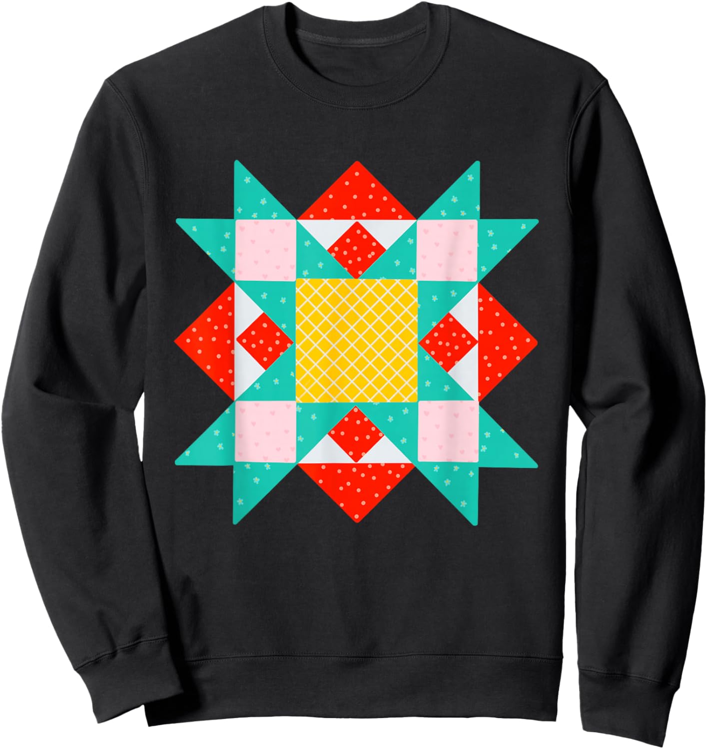 Quilt Block Barn Quilter Country Sweatshirt - Sweatshirt | Black