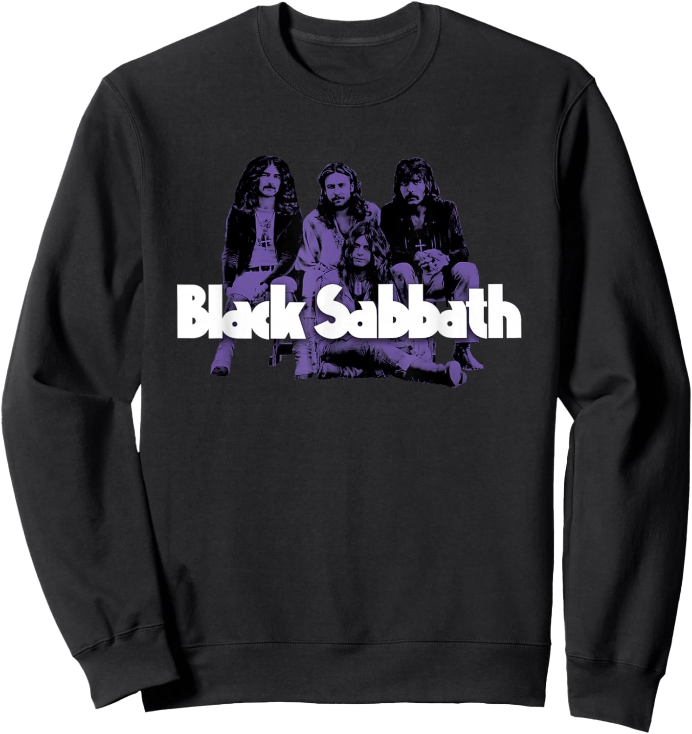 Official Black Sabbath Purple Photo Sweatshirt - Sweatshirt | Black