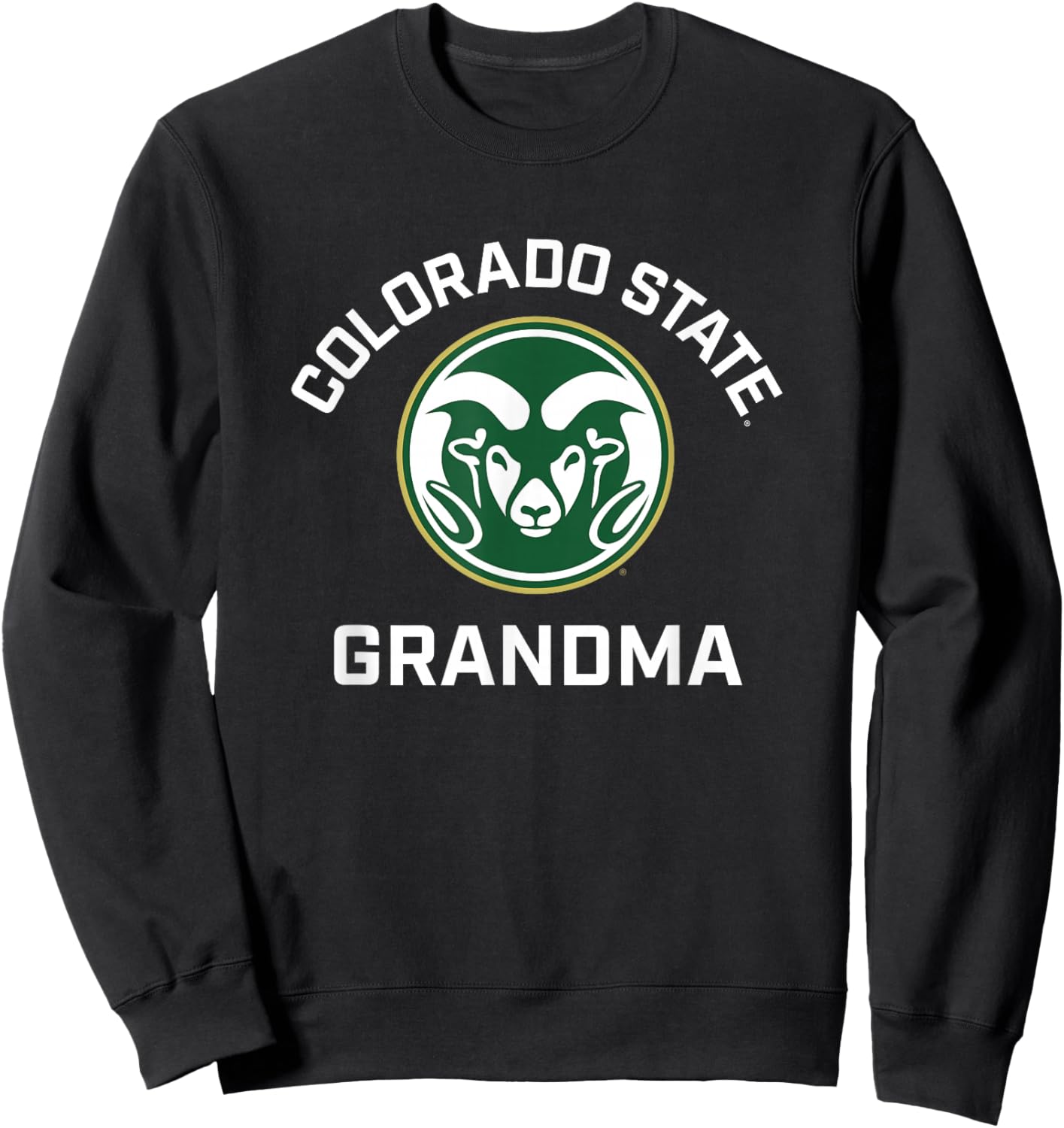 Colorado State University Rams Arched Grandma Sweatshirt - Sweatshirt | Black