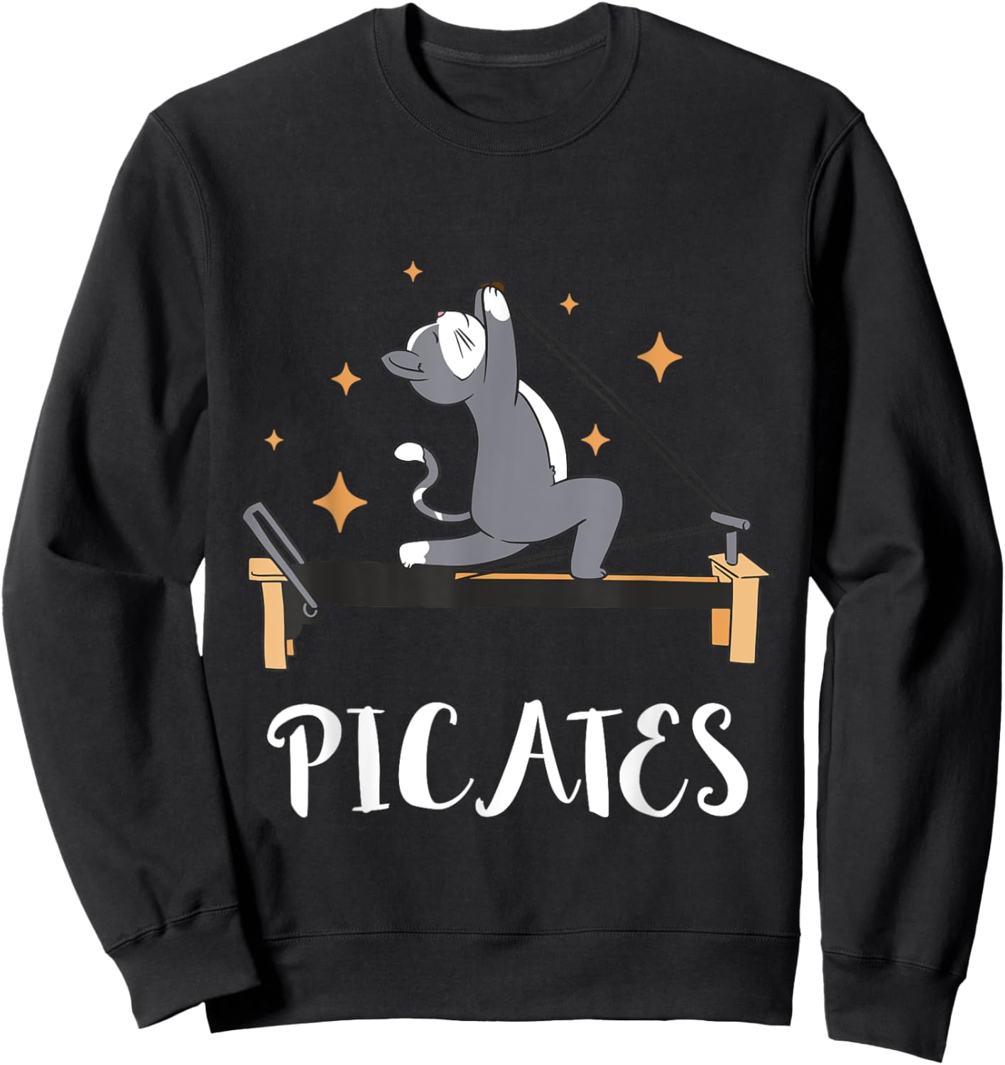 Cat Pilates Workout Pilates Fitness Instructor Pilates Sweatshirt - Sweatshirt | Black