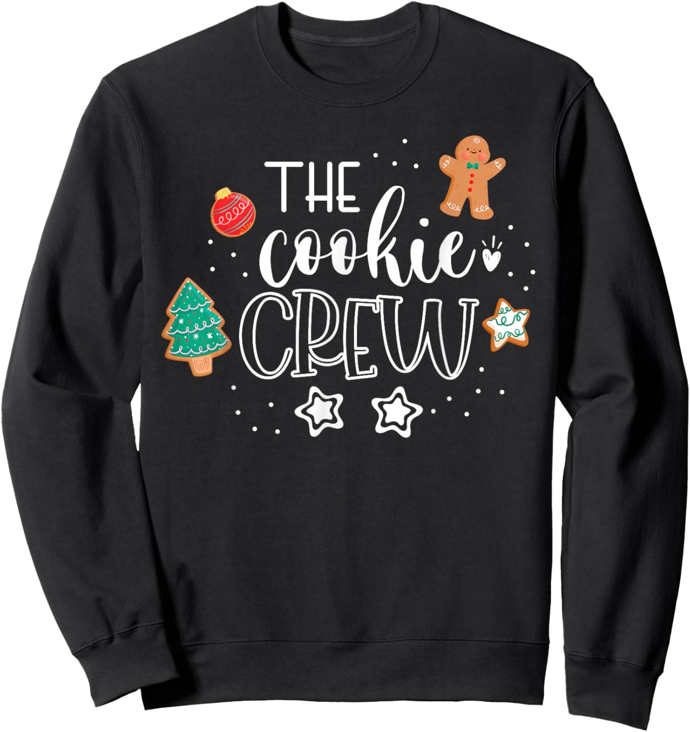 The Cookie Crew Christmas Baking Cookie Lover Kids Women Sweatshirt - Sweatshirt | Black